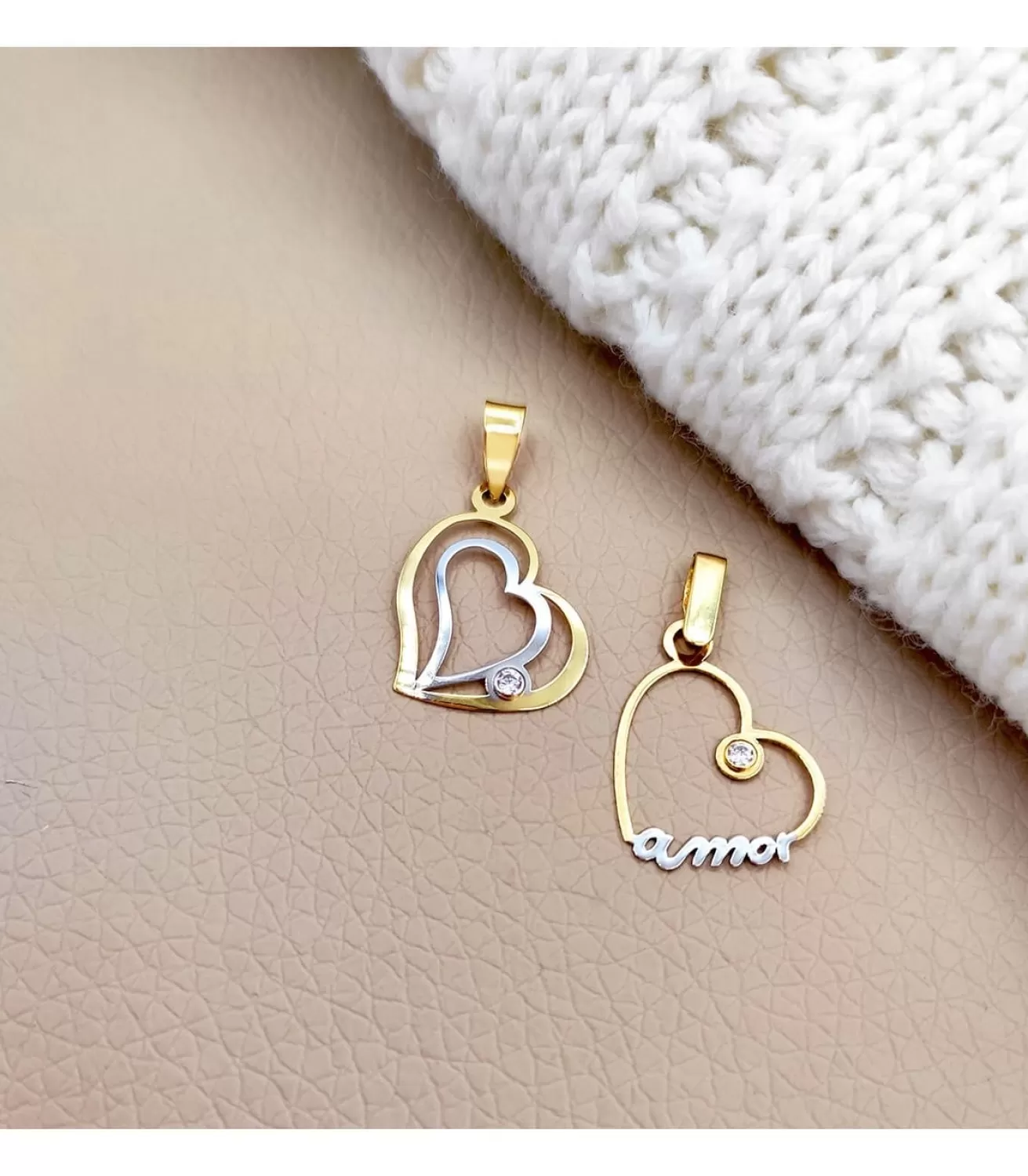 Colgante Corazon Amor Oro Bicolor 18 Ktes<Alda Joyeros Clearance