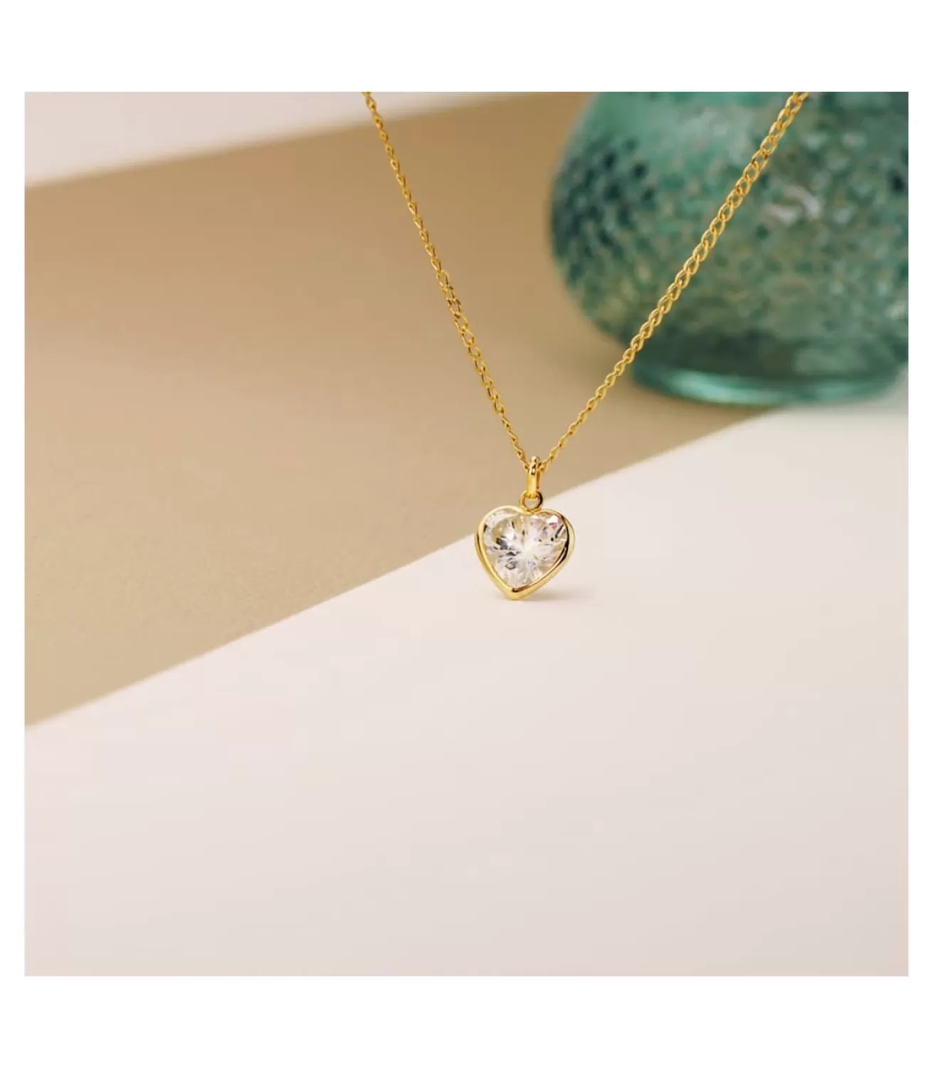 Colgante Corazon Chaton Oro Amarillo 18K 10 Mm<Alda Joyeros Discount
