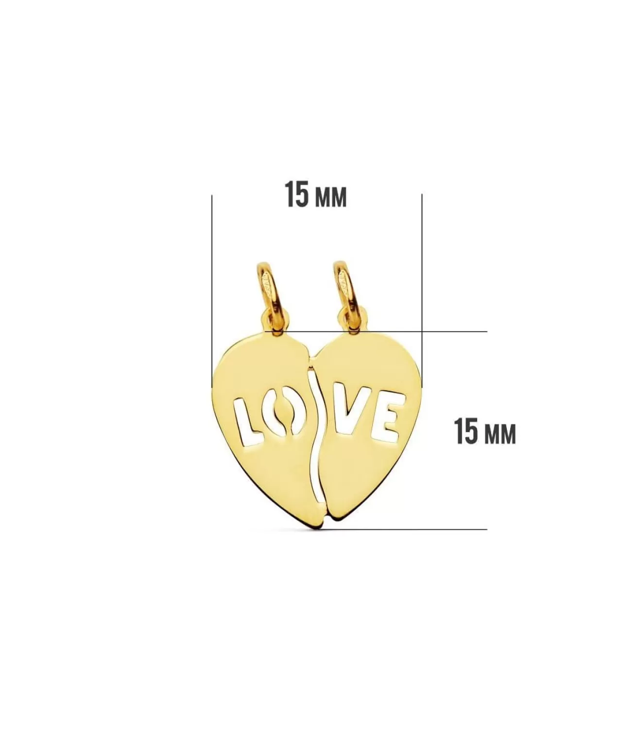 Colgante Corazon Love 18 Ktes<Alda Joyeros Fashion
