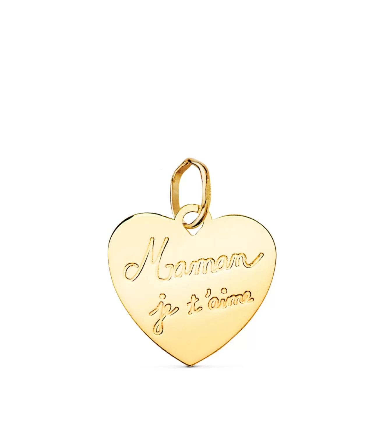 Colgante Corazon Maman Je T'Aime Oro 9K<Alda Joyeros Outlet
