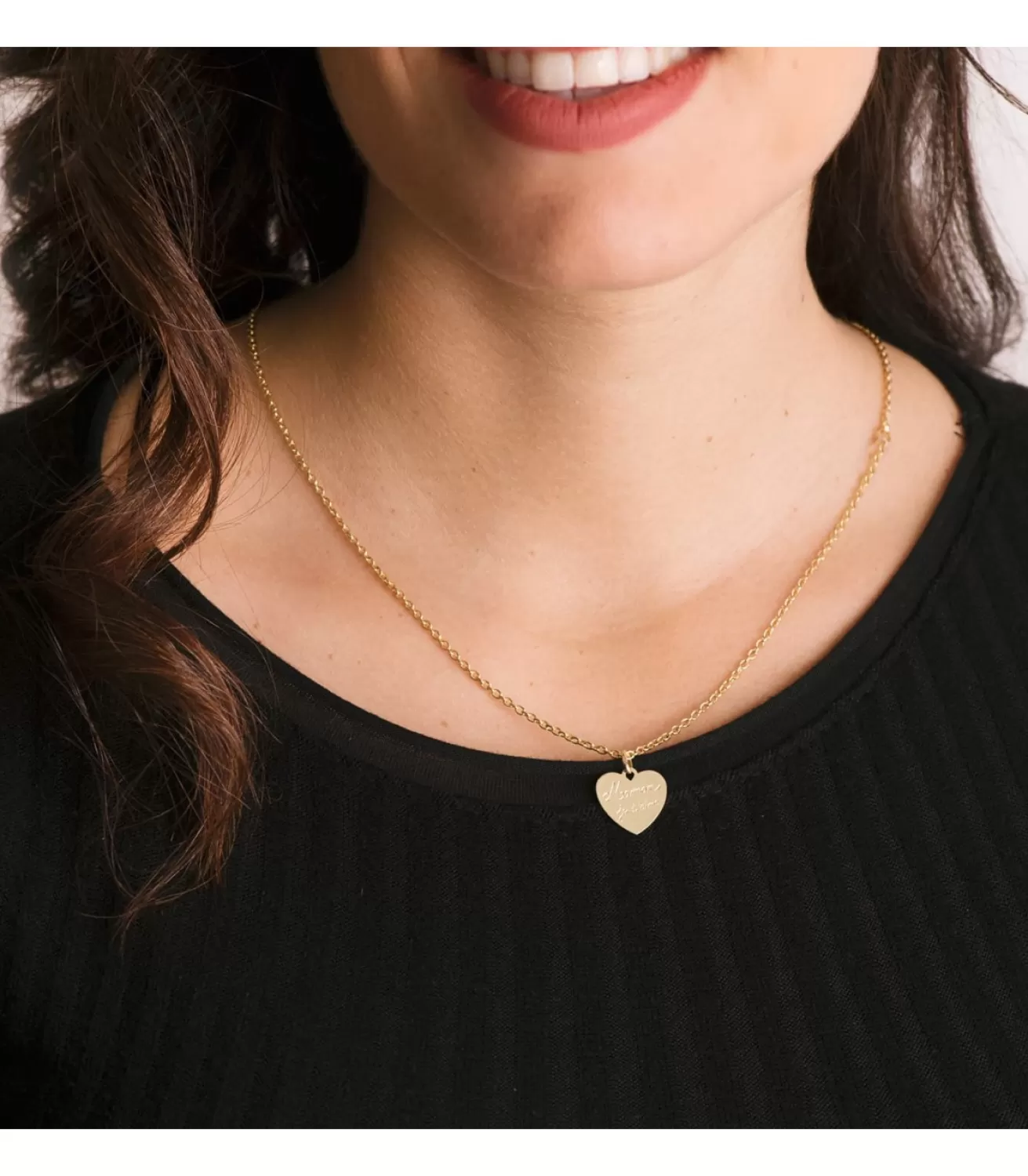 Colgante Corazon Maman Je T'Aime Oro 9K<Alda Joyeros Outlet