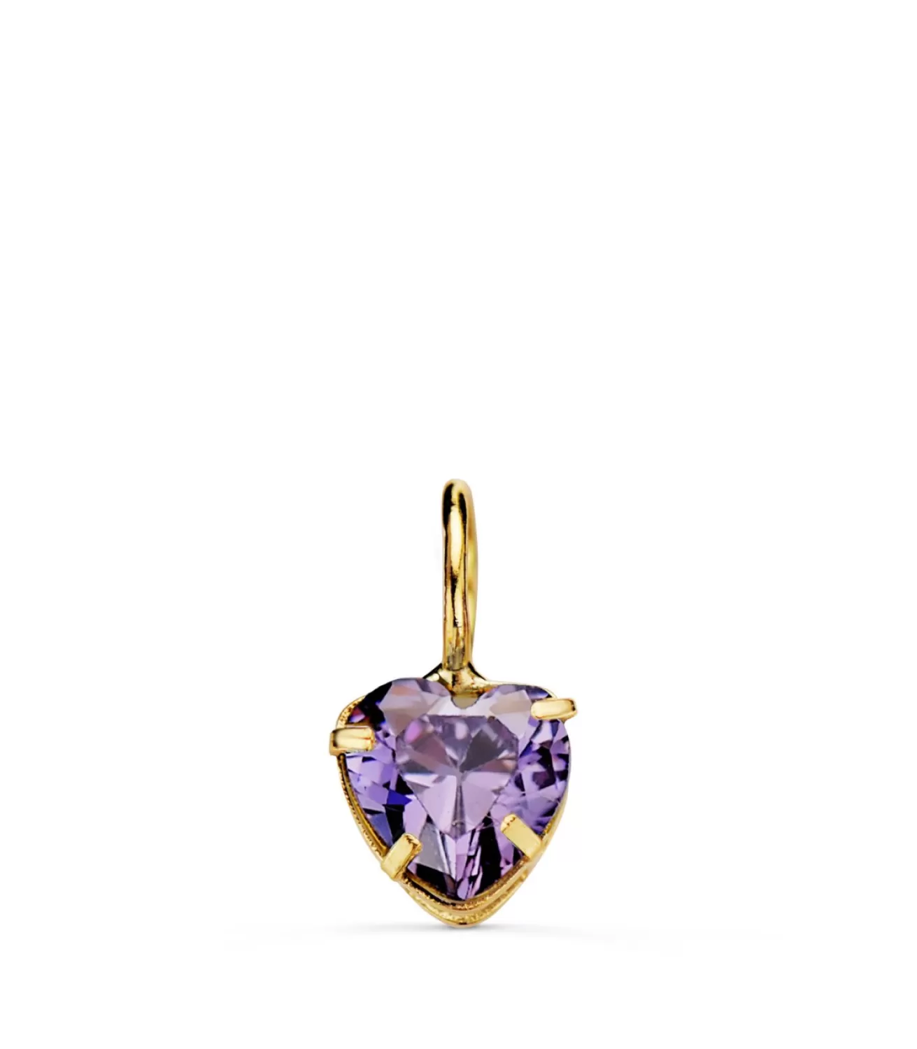 Colgante Corazon Oro 18K 5 Mm Amatista<Alda Joyeros Online