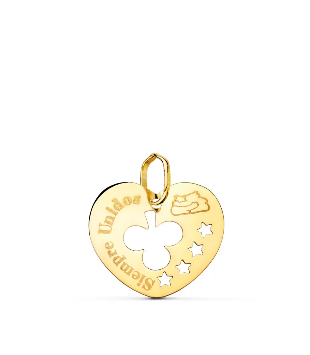 Colgante Corazon Y Trebol Oro 18K<Alda Joyeros Shop