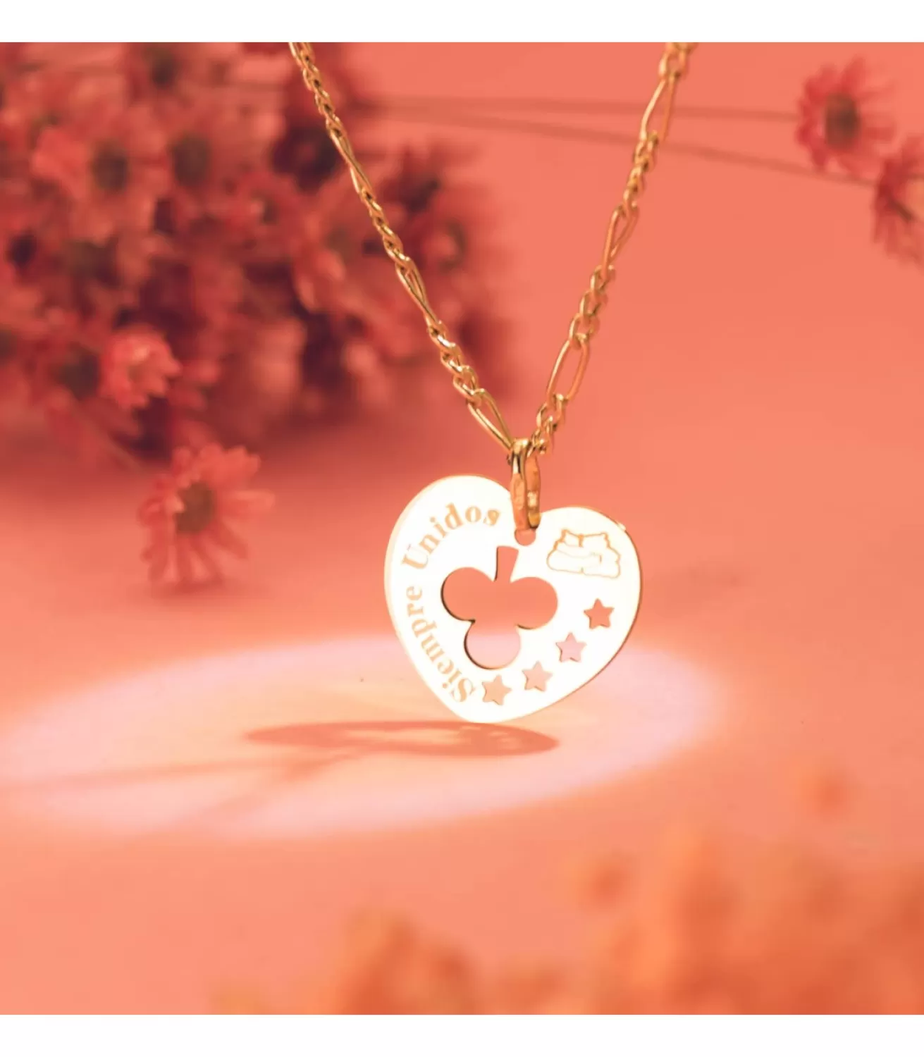 Colgante Corazon Y Trebol Oro 18K<Alda Joyeros Shop