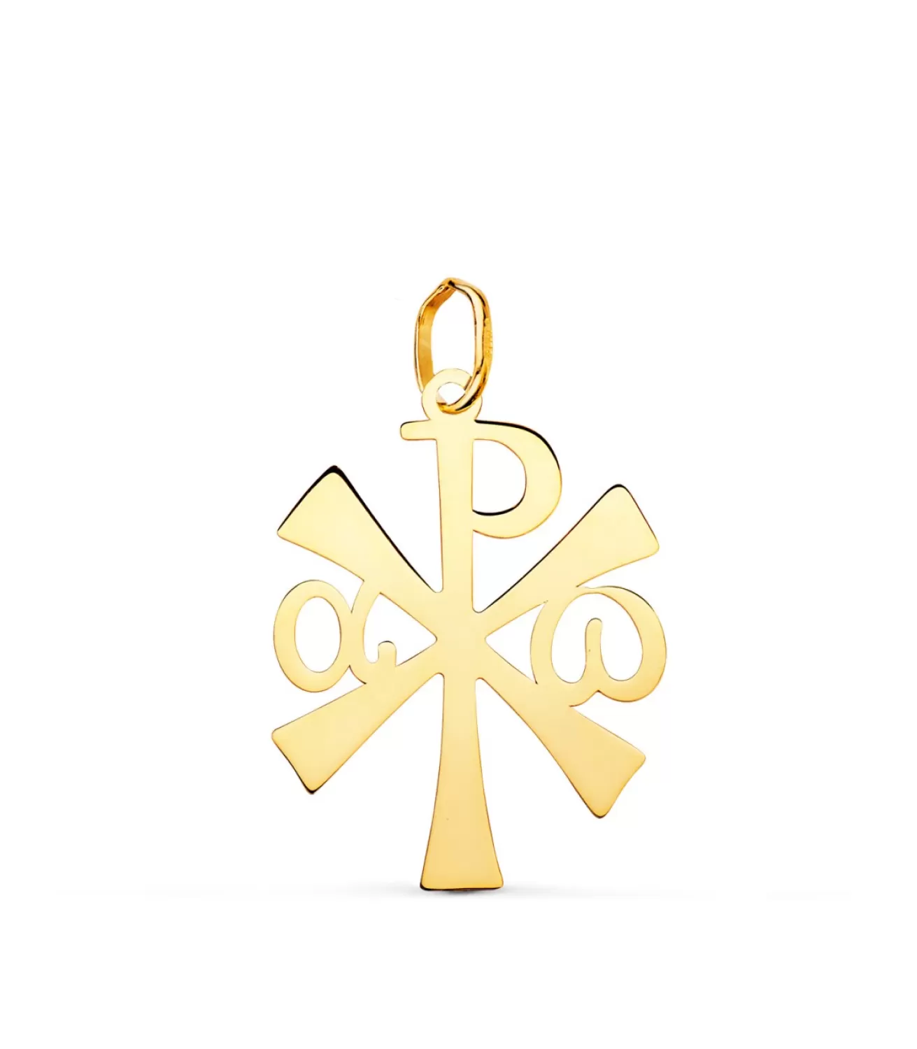 Colgante Crismon Oro Amarillo 18K 22Mm<Alda Joyeros New