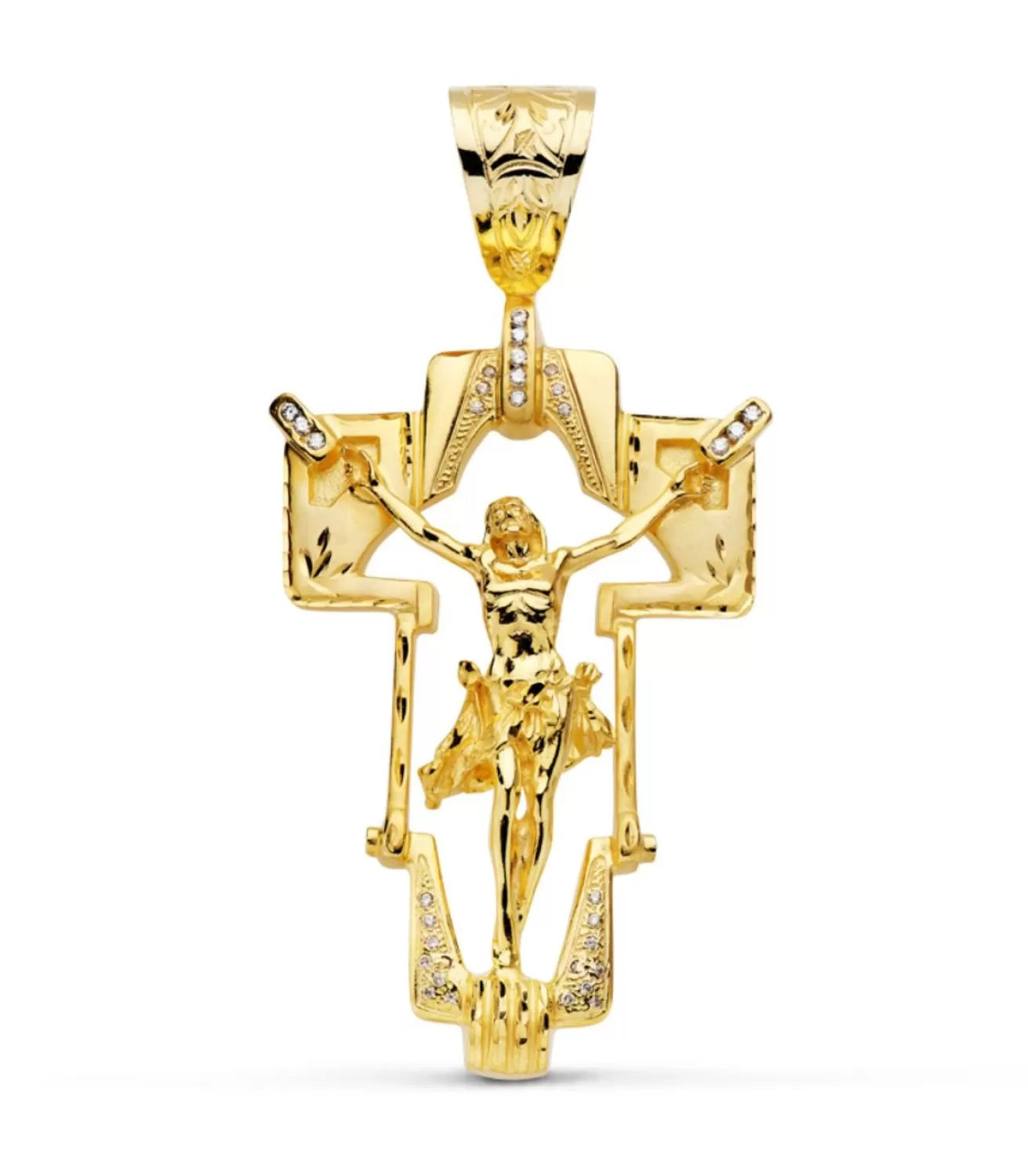 Colgante Cristo Cruz Oro Amarillo 18 K 77 Mm<Alda Joyeros Best