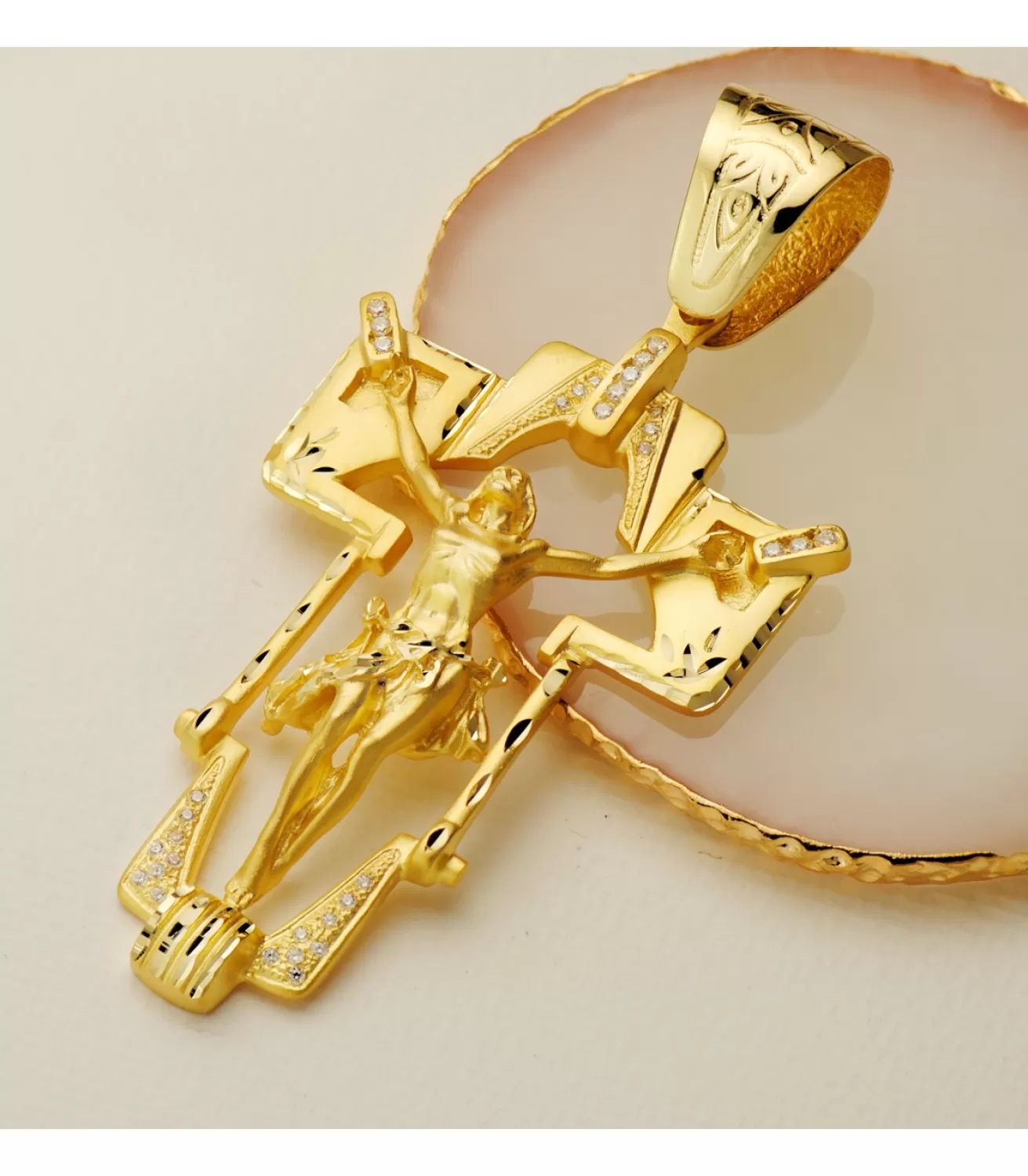 Colgante Cristo Cruz Oro Amarillo 18 K 77 Mm<Alda Joyeros Best