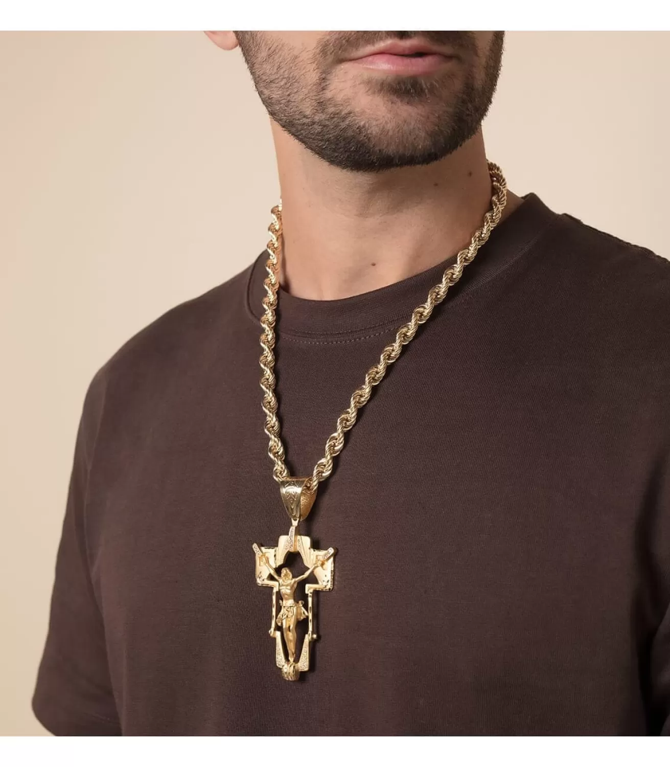 Colgante Cristo Cruz Oro Amarillo 18 K 77 Mm<Alda Joyeros Best