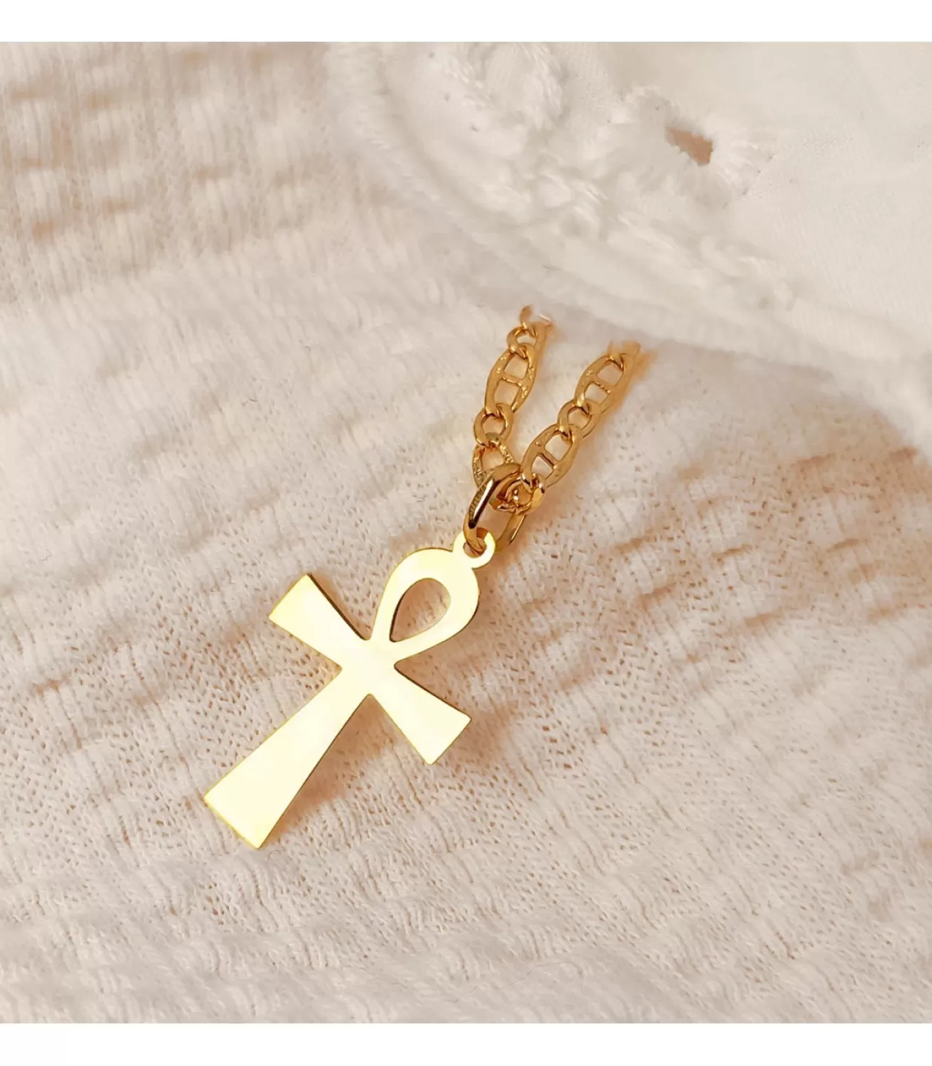 Colgante Cruz De La Vida Oro 18K 22Mm<Alda Joyeros Outlet