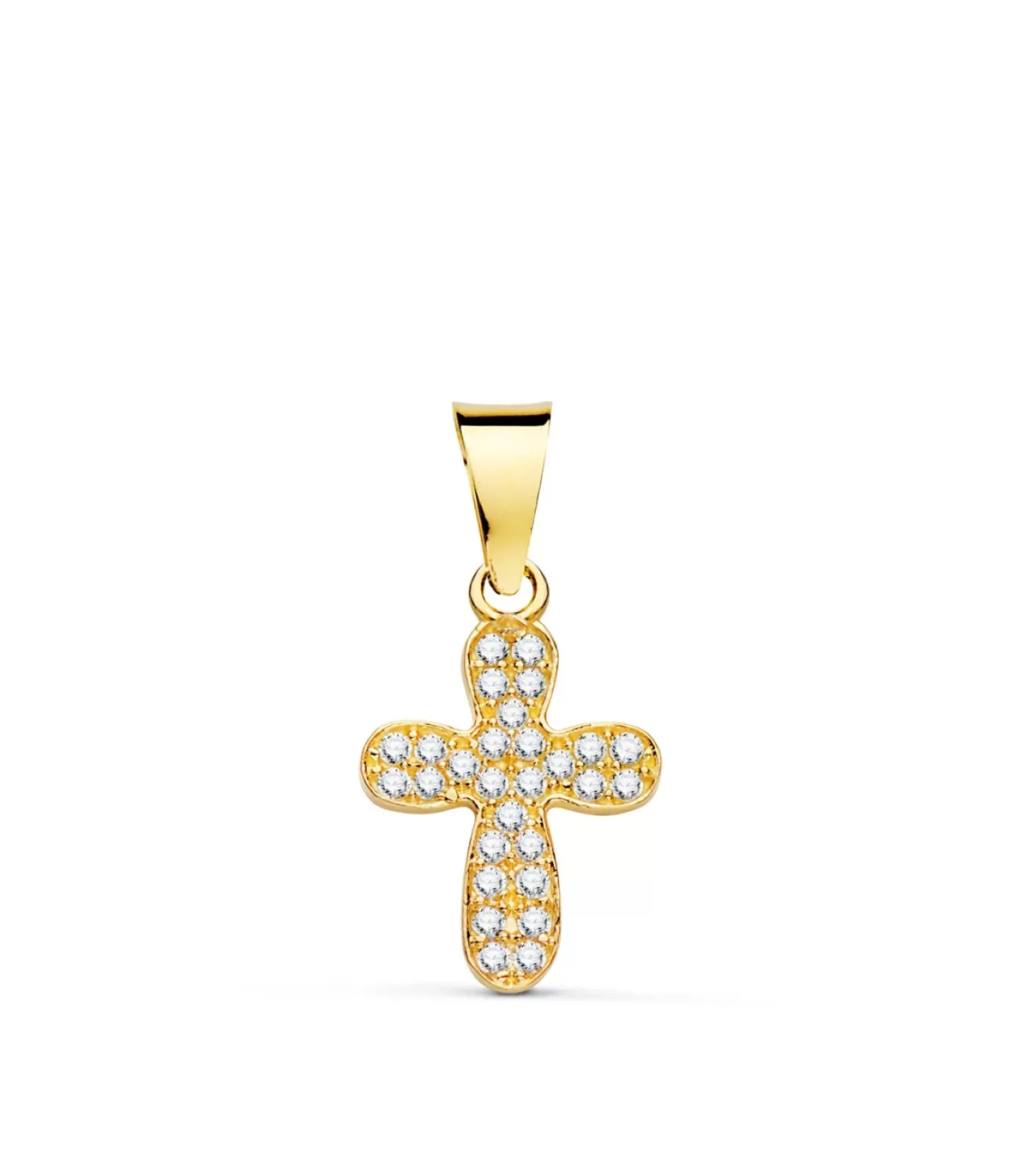 Colgante Cruz De Oro 18K Y Circonitas 14Mm<Alda Joyeros Cheap