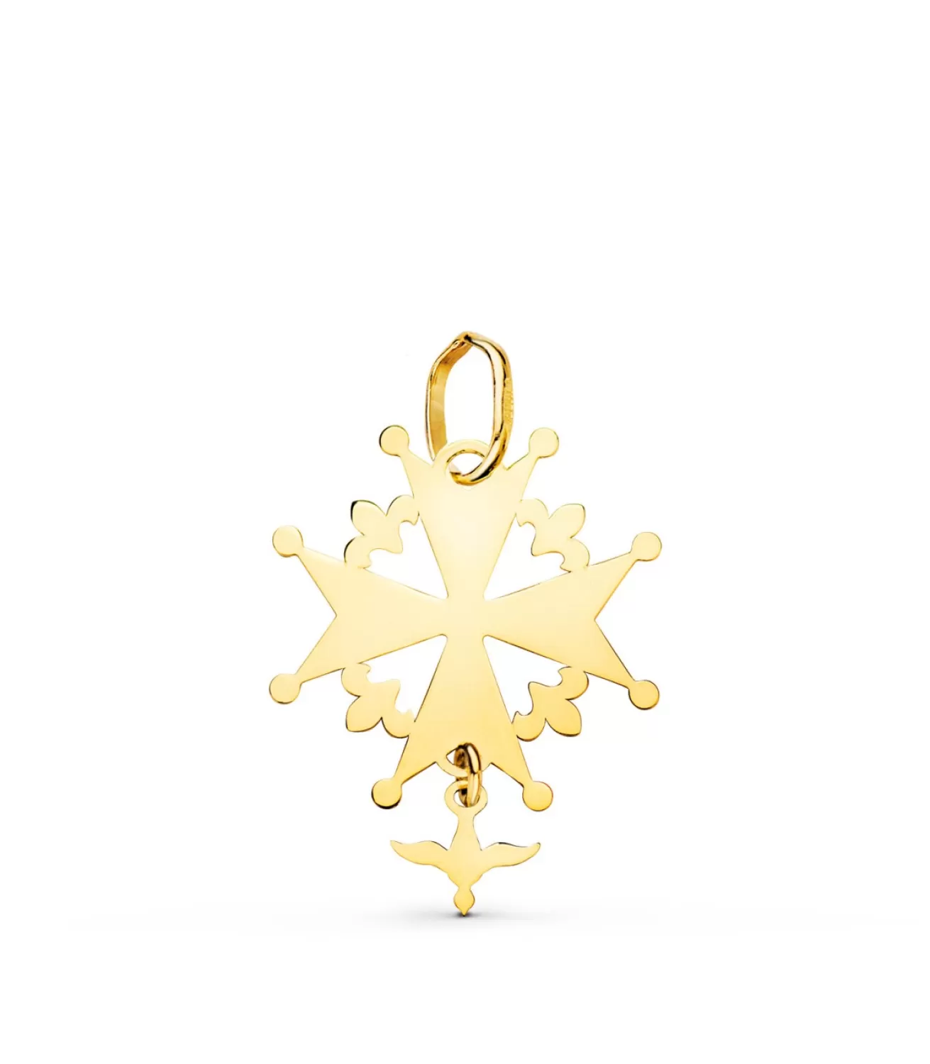 Colgante Cruz Huguenotte 21Mm Oro 18K<Alda Joyeros Fashion