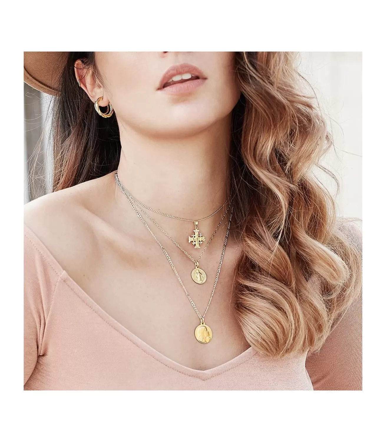 Colgante Cruz Jerusalen Oro Amarillo 18 K 17 Mm<Alda Joyeros Flash Sale