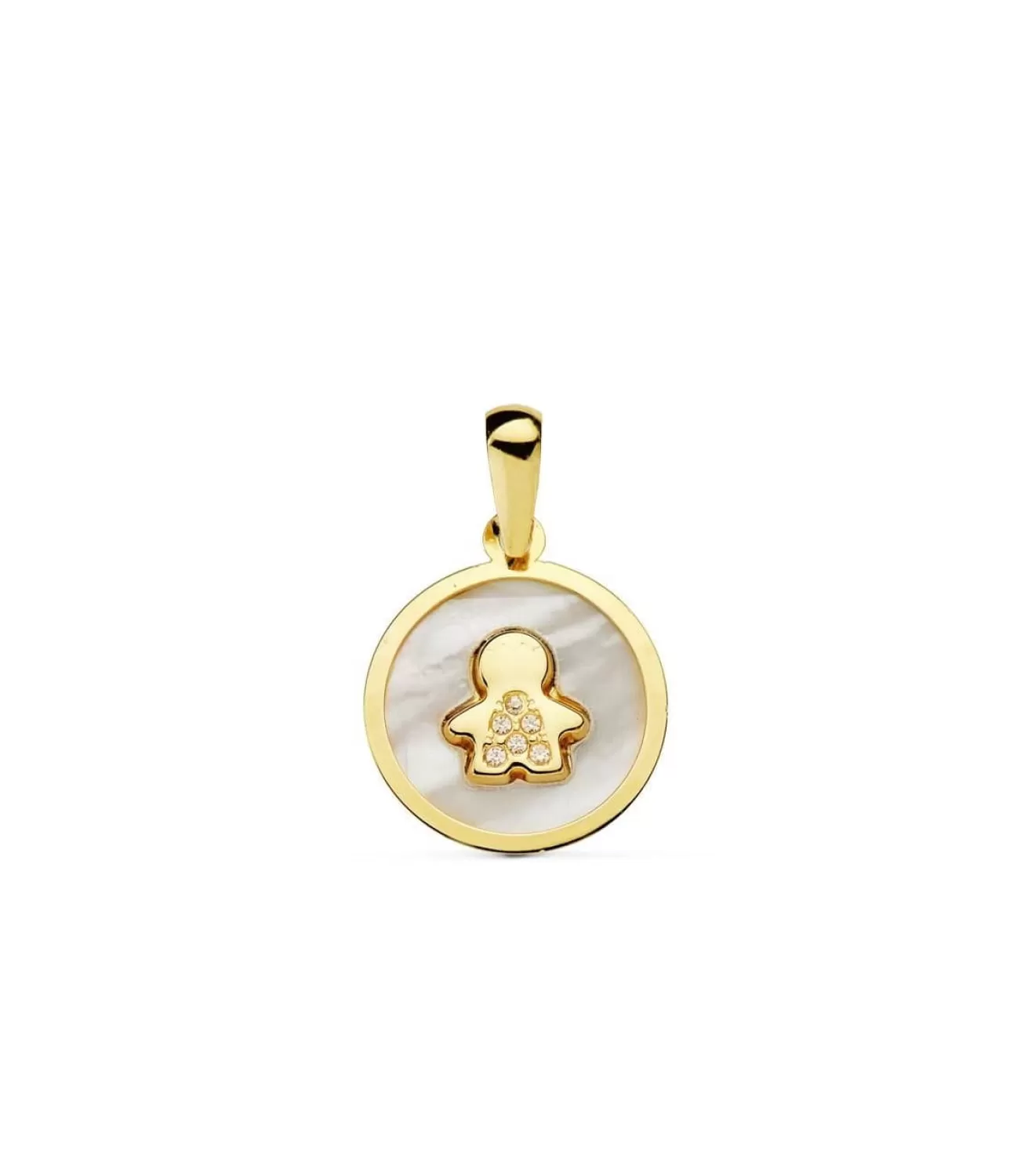 Colgante De Mujer Oro Amarillo 18K Kids Icon Boy Nacar<Alda Joyeros Sale