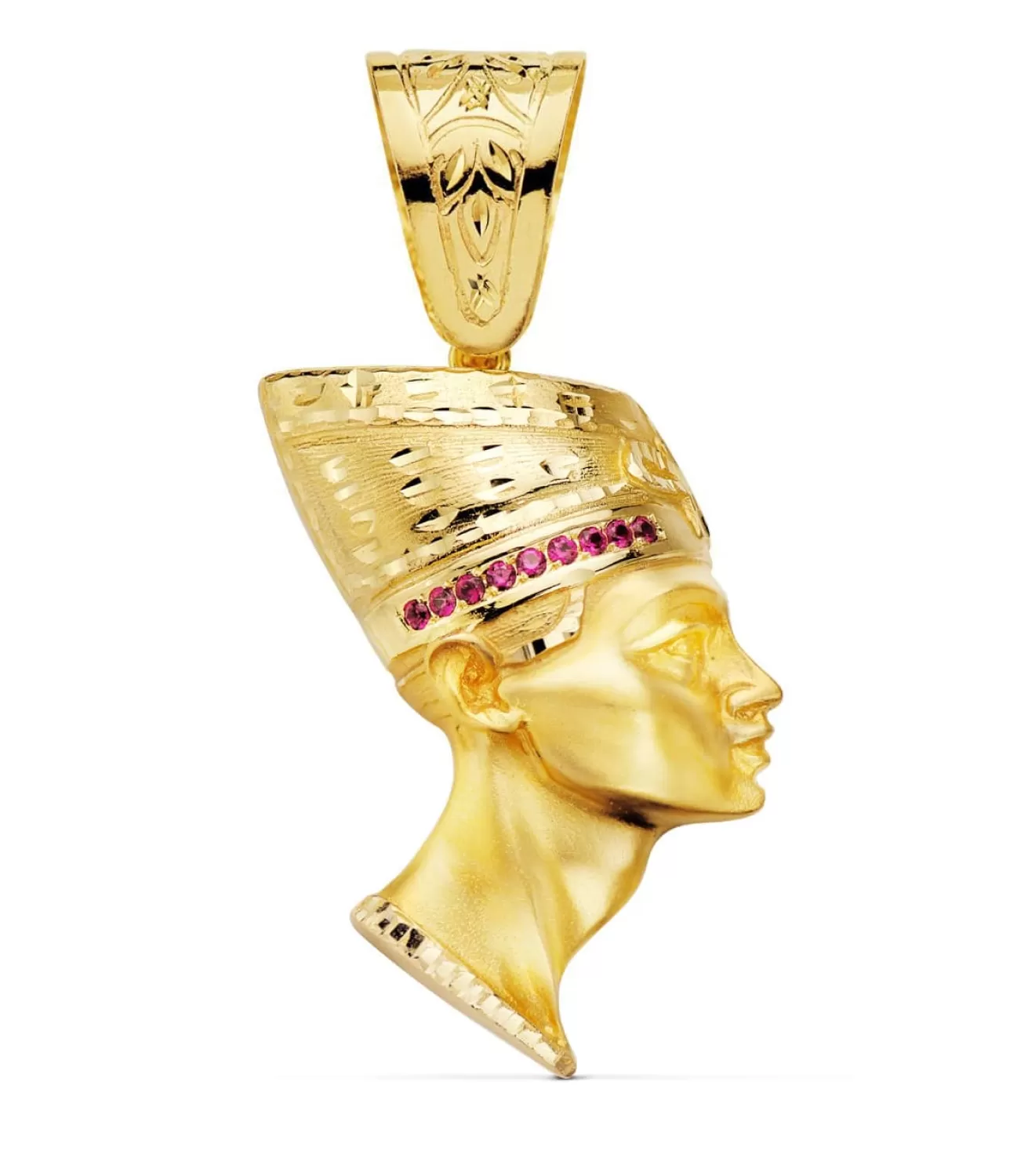 Colgante Egipcio Nefertiti Oro 18K Piedras Rojas<Alda Joyeros Outlet