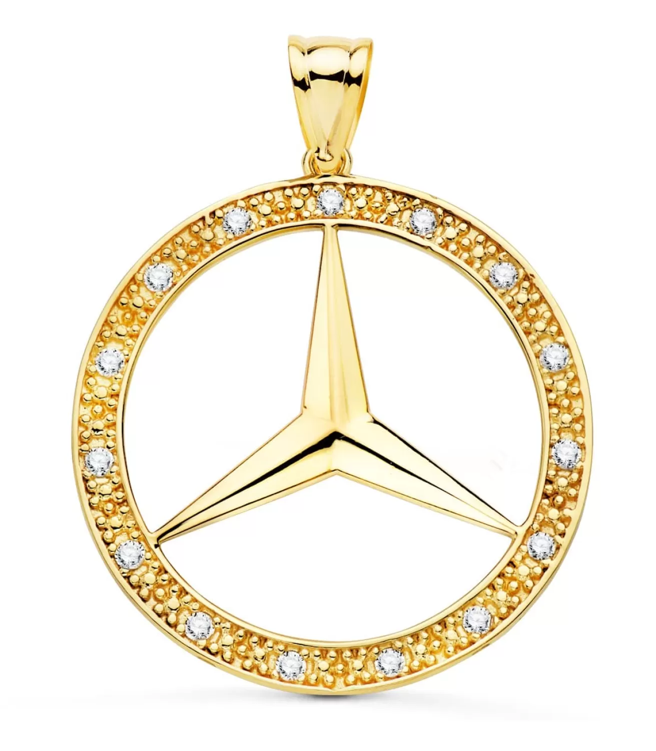 Colgante Estrella Oro Amarillo 18K Circonitas 35Mm<Alda Joyeros Best Sale