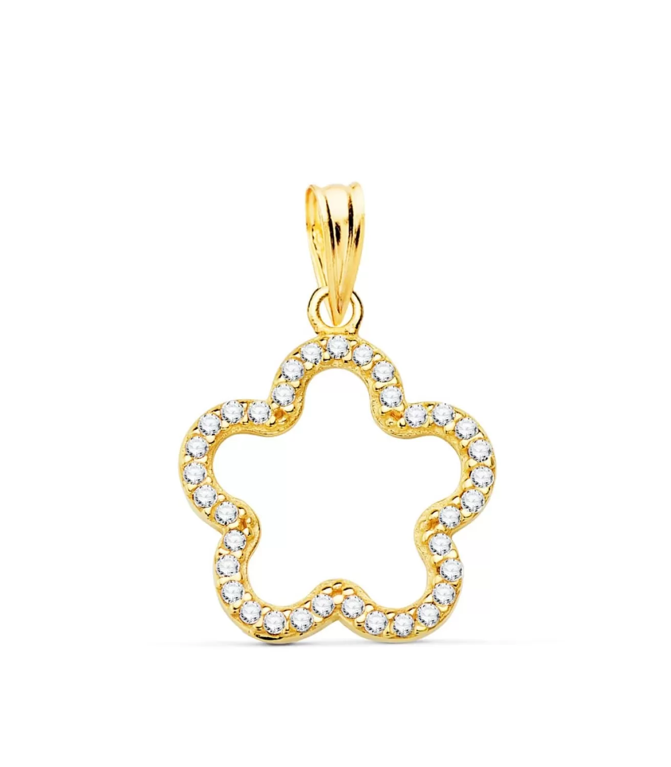 Colgante Flor Oro Amarillo 18K 16Mm<Alda Joyeros Fashion