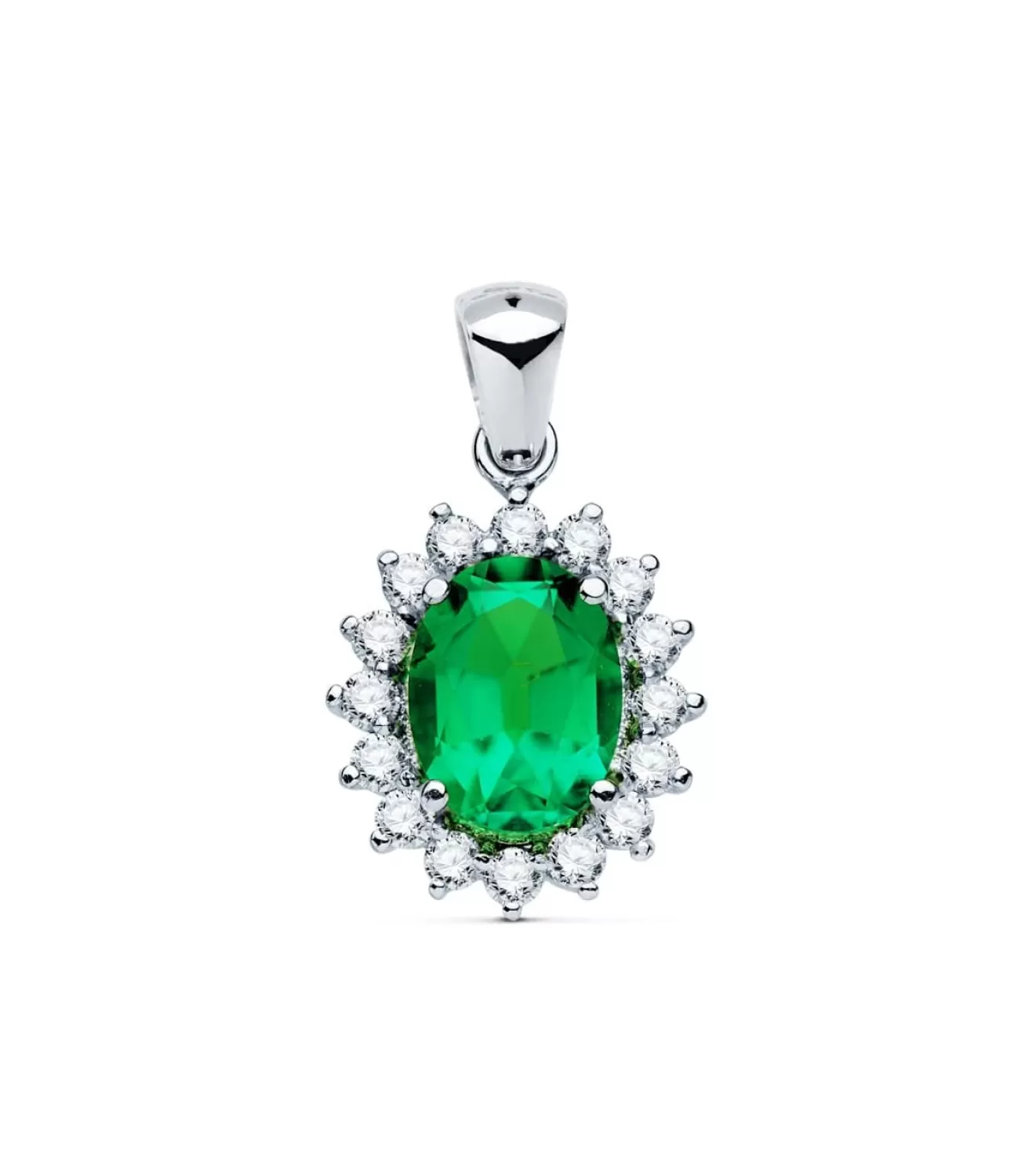 Colgante Galadriel Ob 18K Esmeralda 1.74 Q Diamantes<Alda Joyeros Discount