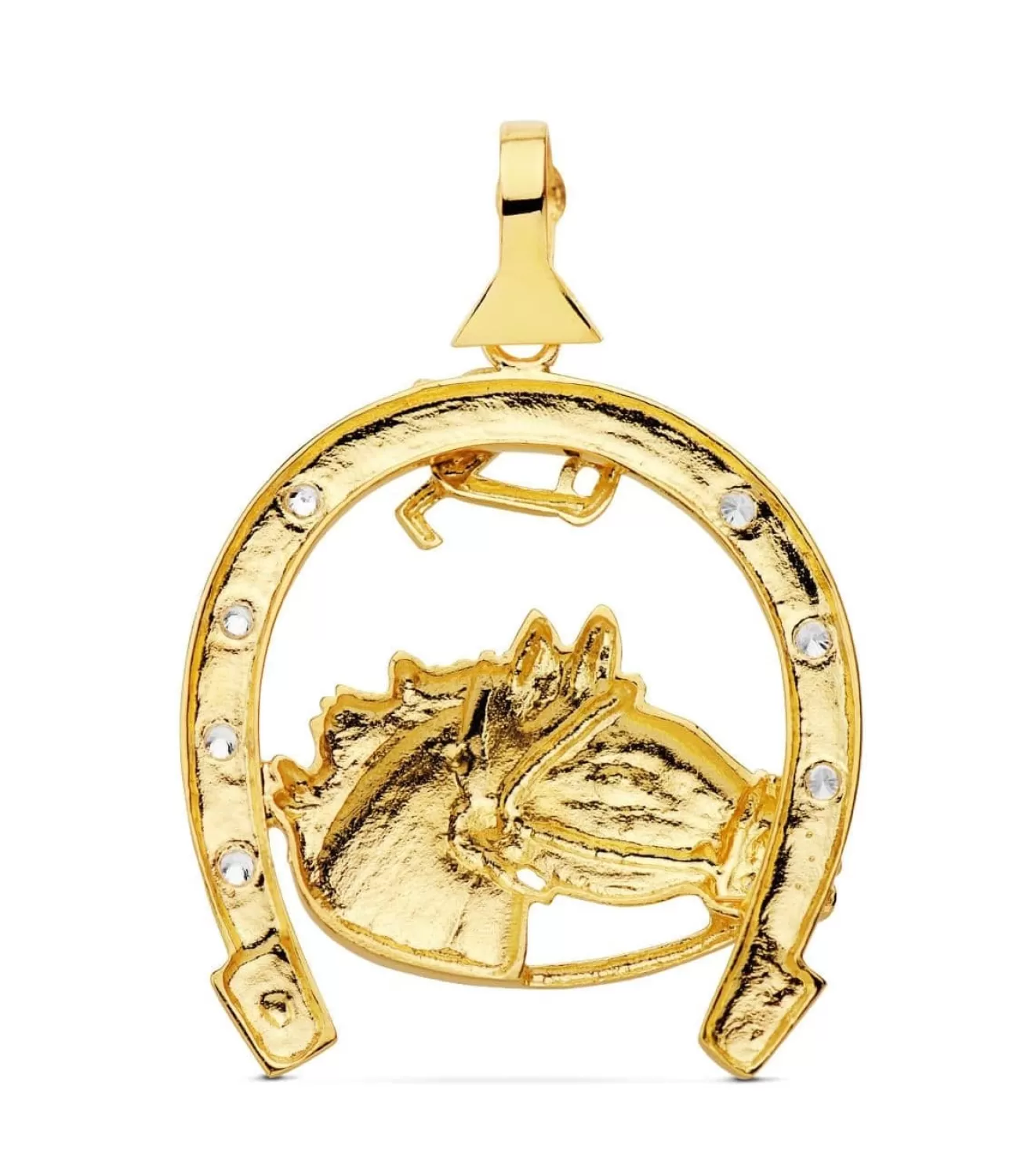 Colgante Herradura Caballo Oro 18K Circonitas 42Mm<Alda Joyeros Flash Sale
