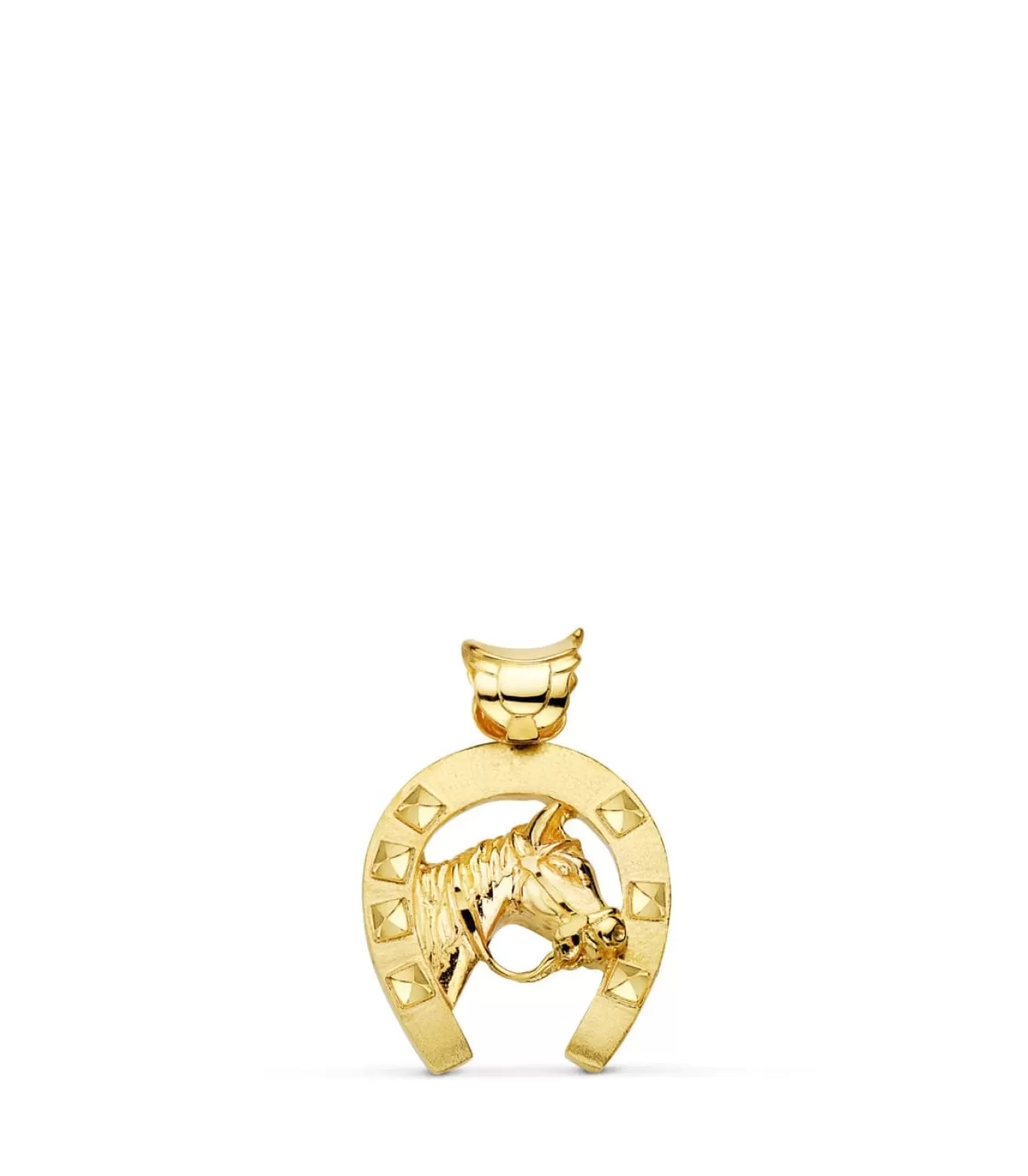 Colgante Herradura Con Caballo Oro 18K 23 Mm<Alda Joyeros Store