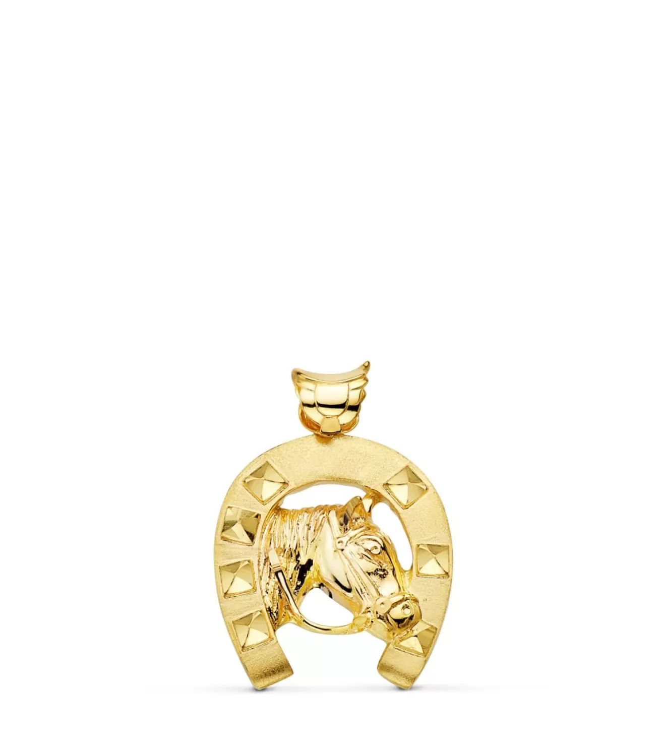Colgante Herradura Con Caballo Oro 18K 29 Mm<Alda Joyeros Store