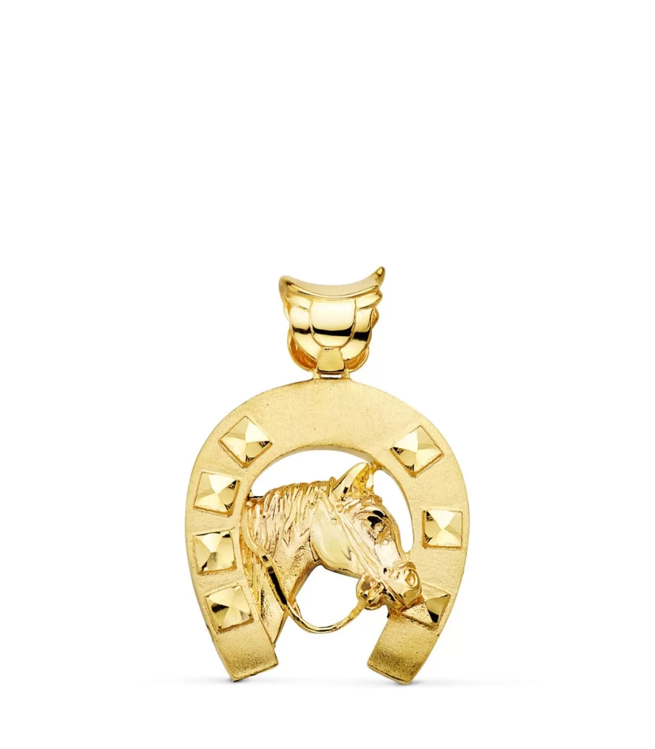 Colgante Herradura Con Caballo Oro 18K 36 Mm<Alda Joyeros Clearance