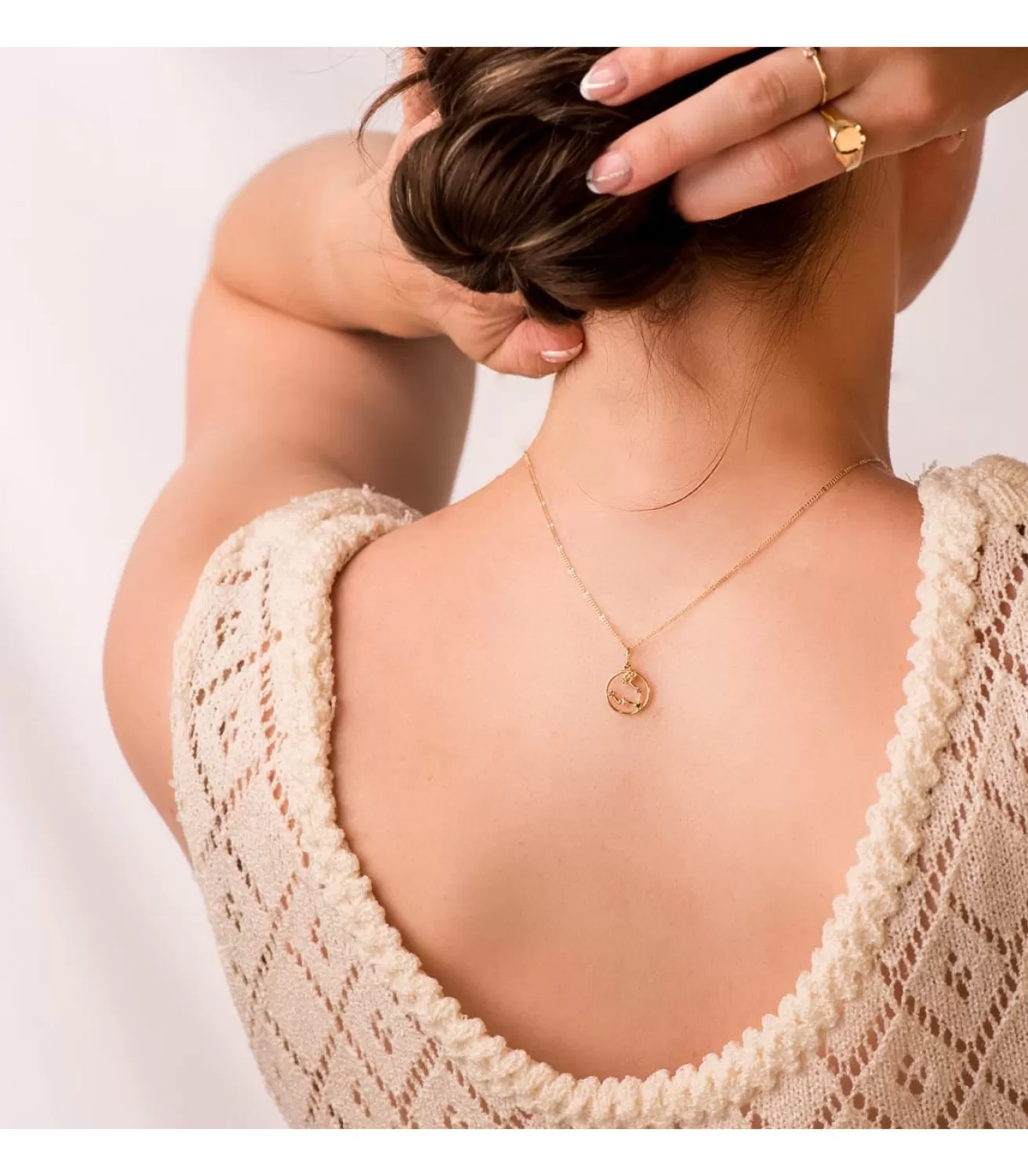 Colgante Horoscopo Piscis Oro 18K Constelacion<Alda Joyeros Hot