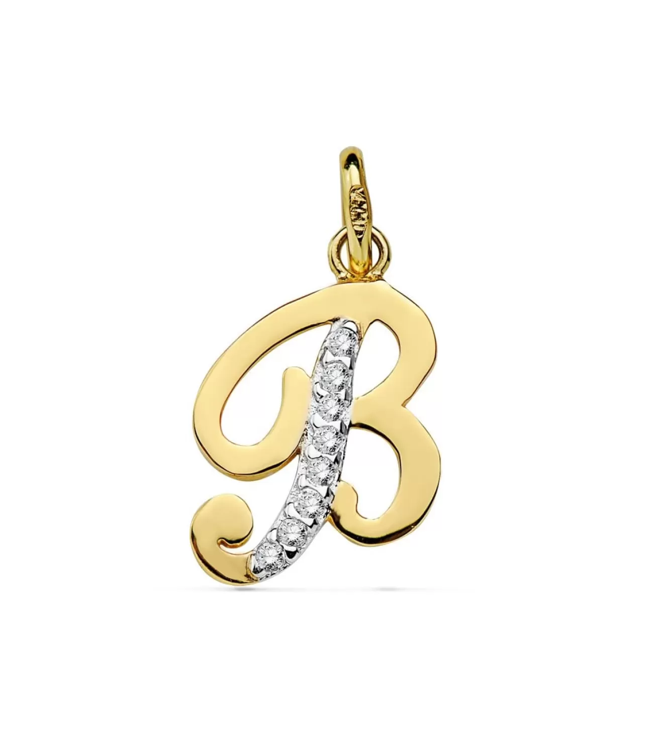 Colgante Inicial B Oro Amarillo 18 K 13 Mm<Alda Joyeros Cheap