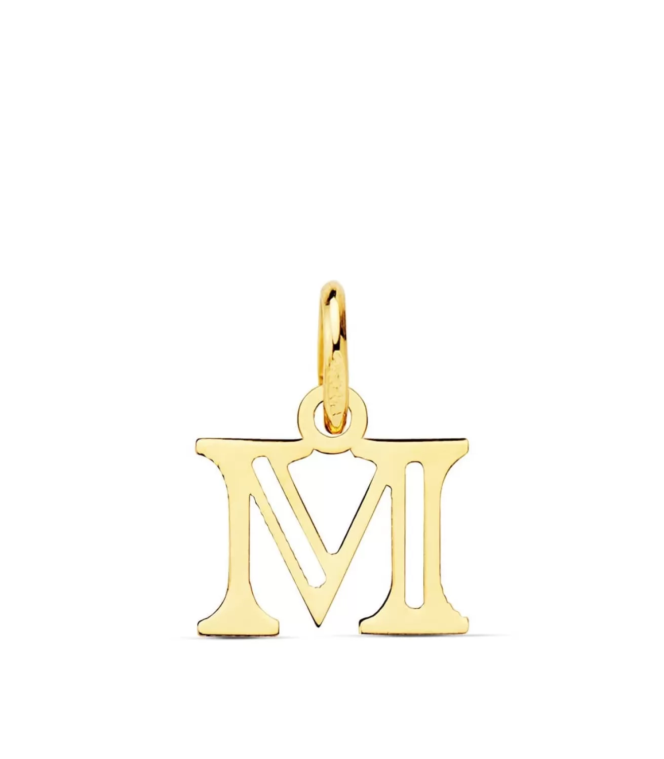 Colgante Inicial De Oro 18 Kilates M<Alda Joyeros Shop