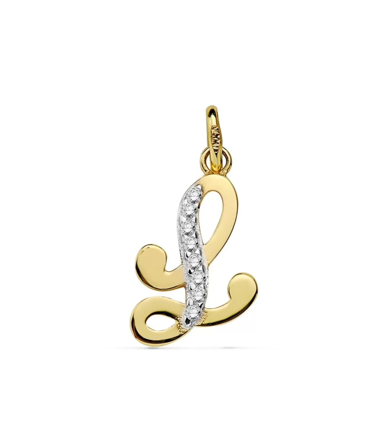 Colgante Inicial L Oro Amarillo 18 K 17 Mm<Alda Joyeros Clearance