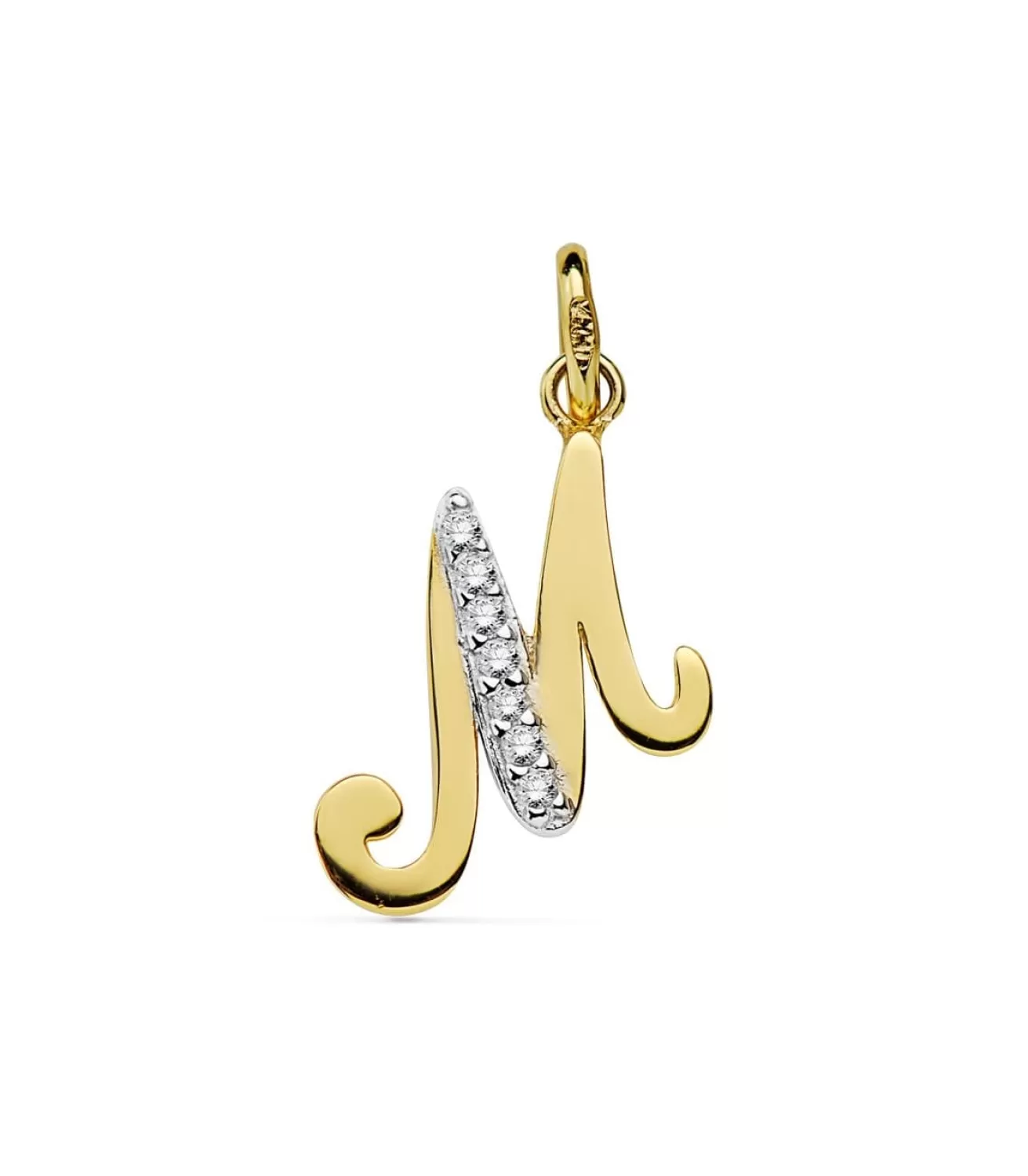 Colgante Inicial M Oro Amarillo 18 K 16 Mm<Alda Joyeros Cheap