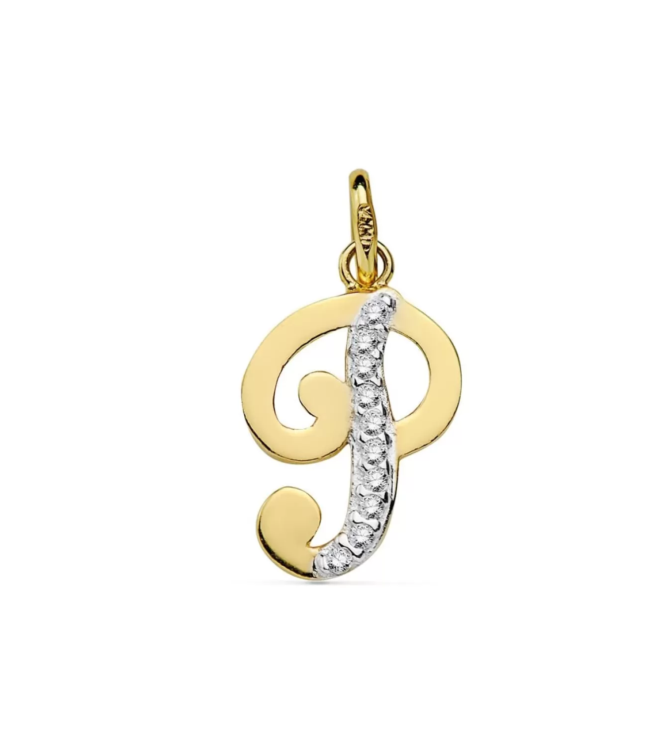 Colgante Inicial P Oro Amarillo 18 K 16 Mm<Alda Joyeros Online
