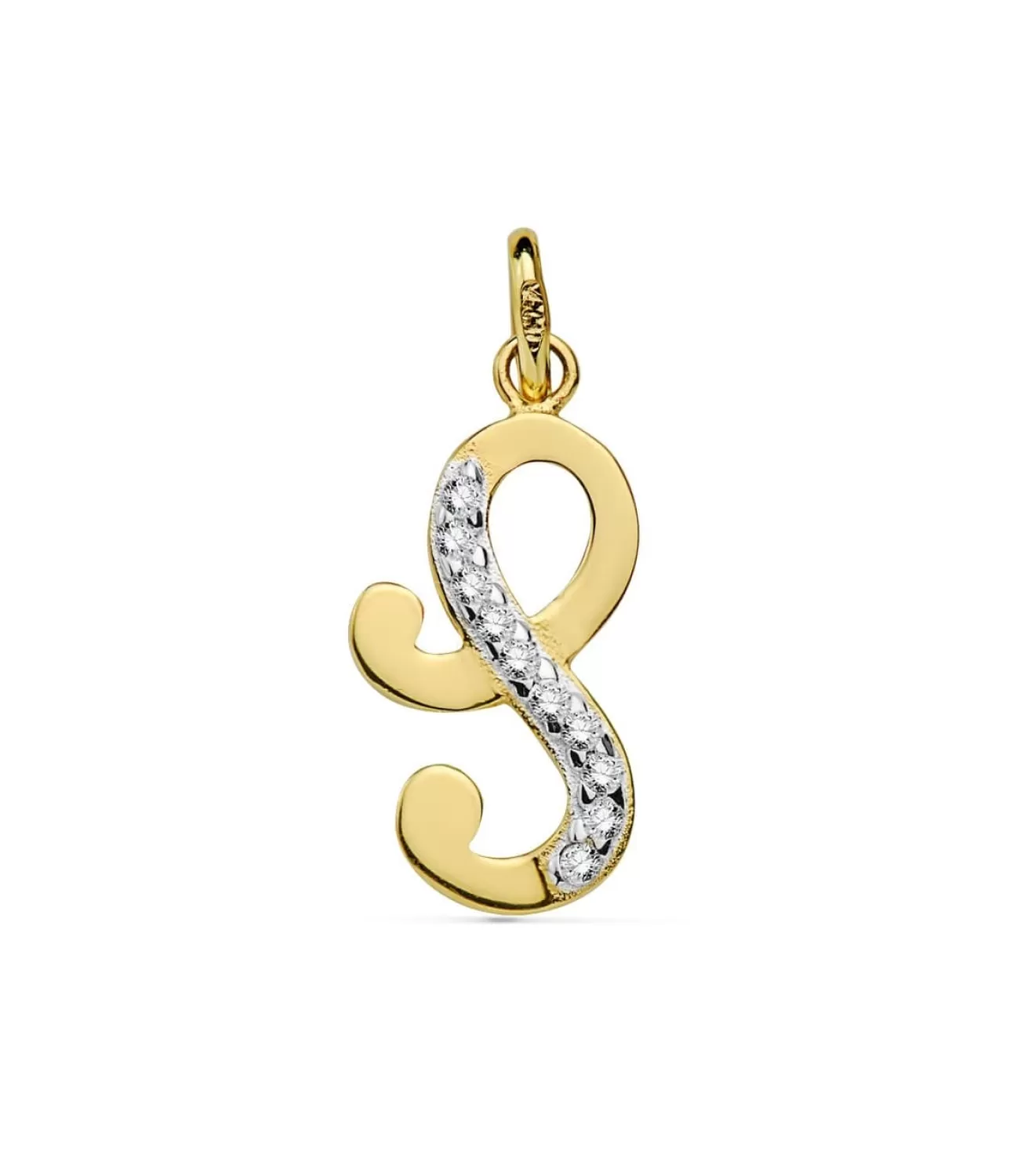 Colgante Inicial S Oro Amarillo 18 K 17Mm<Alda Joyeros Sale