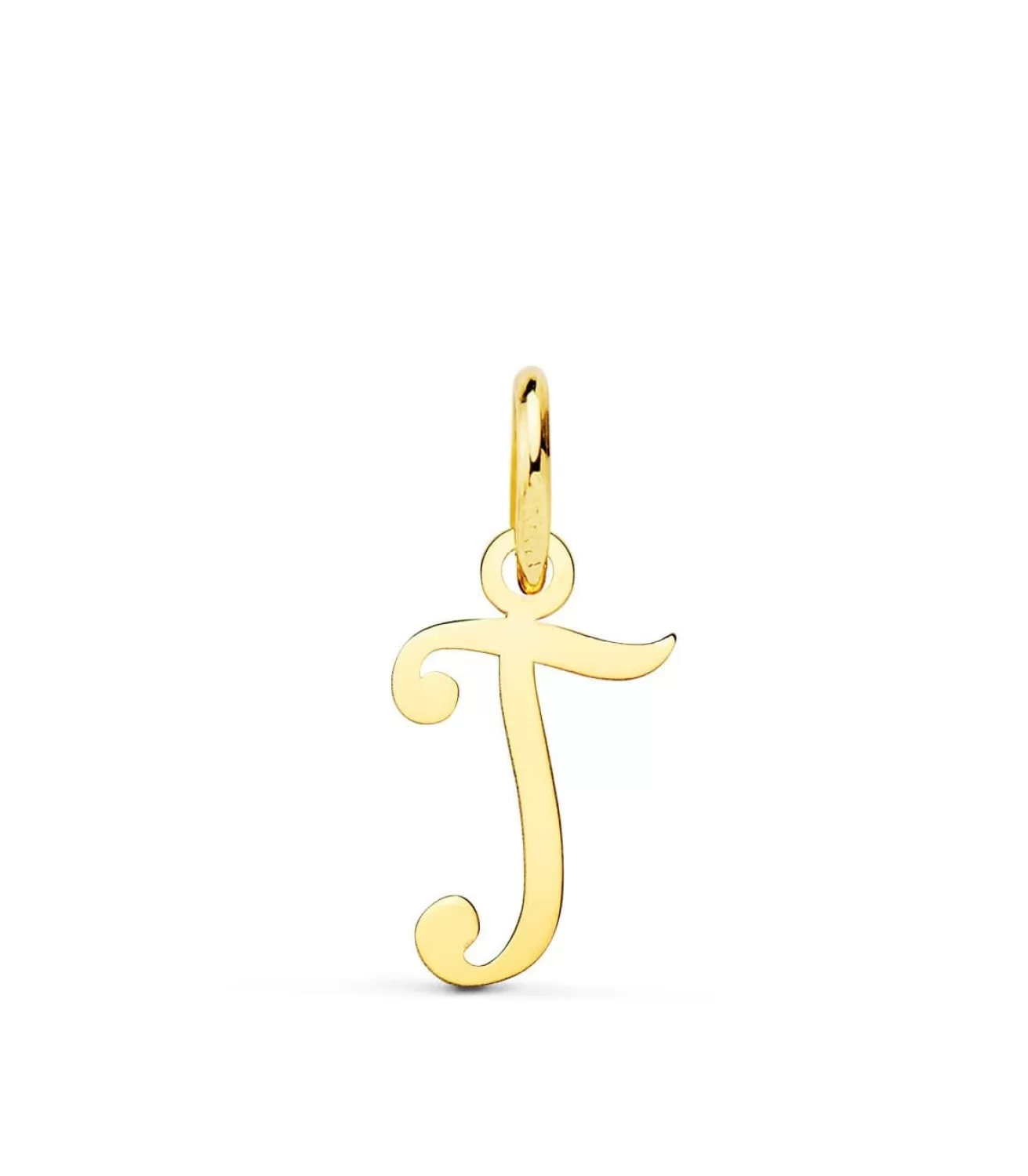 Colgante Inicial T Oro Amarillo 18K<Alda Joyeros Store