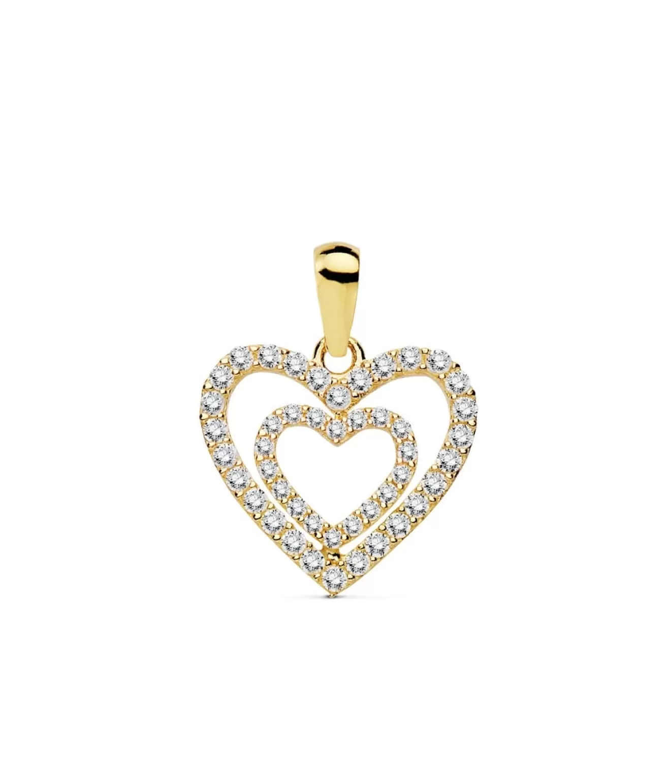 Colgante Love Heart Oro Amarillo 18K Circonitas<Alda Joyeros Cheap
