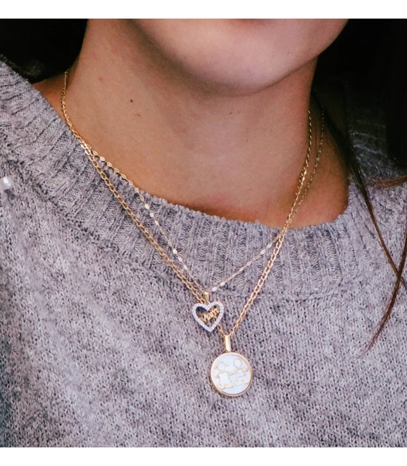 Colgante Love Mum Oro Bicolor 18K Circonitas<Alda Joyeros Cheap