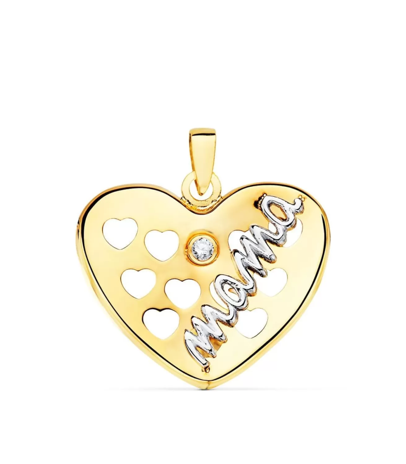 Colgante Mama Chapa Corazon Oro Bicolor 18K<Alda Joyeros Cheap