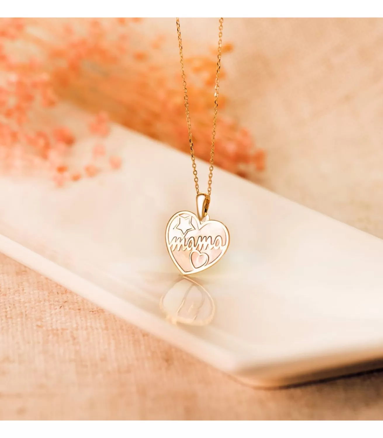 Colgante Mama Nacar Oro 18K Corazon<Alda Joyeros Discount