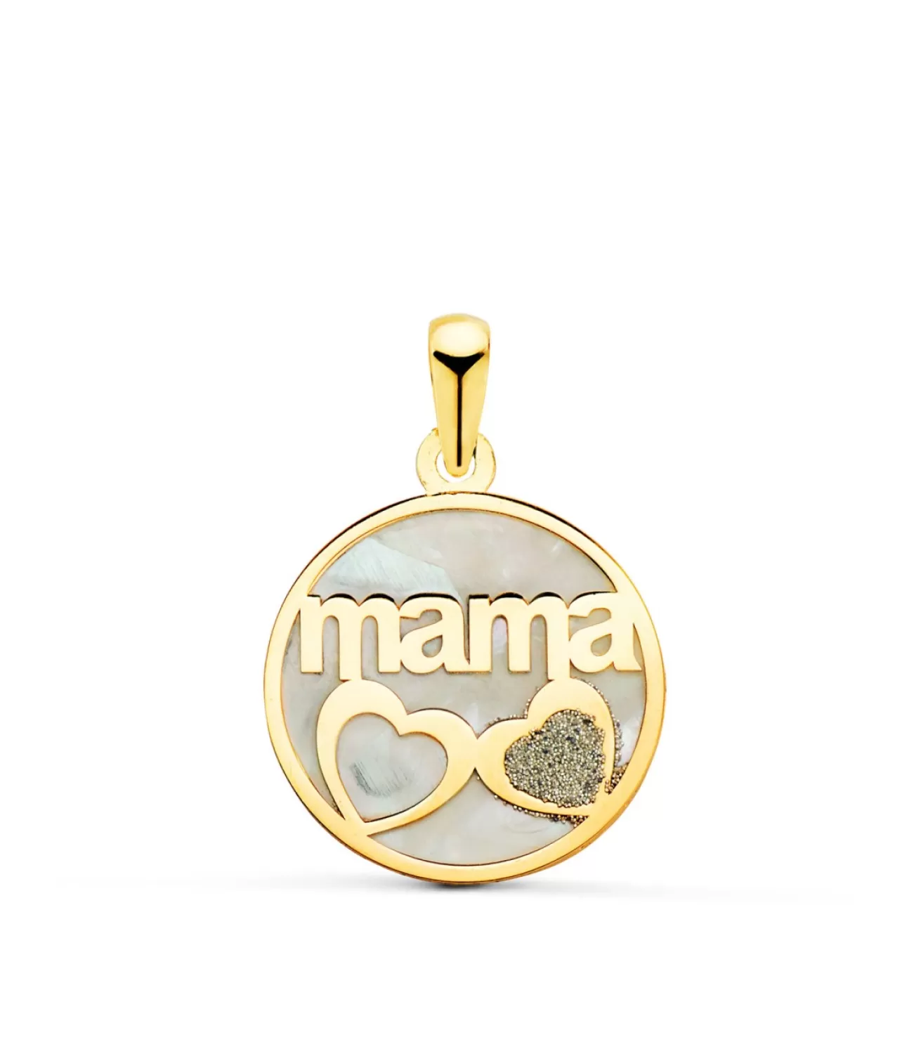 Colgante Mama Polvo De Diamante Oro 18K Circulo<Alda Joyeros Flash Sale