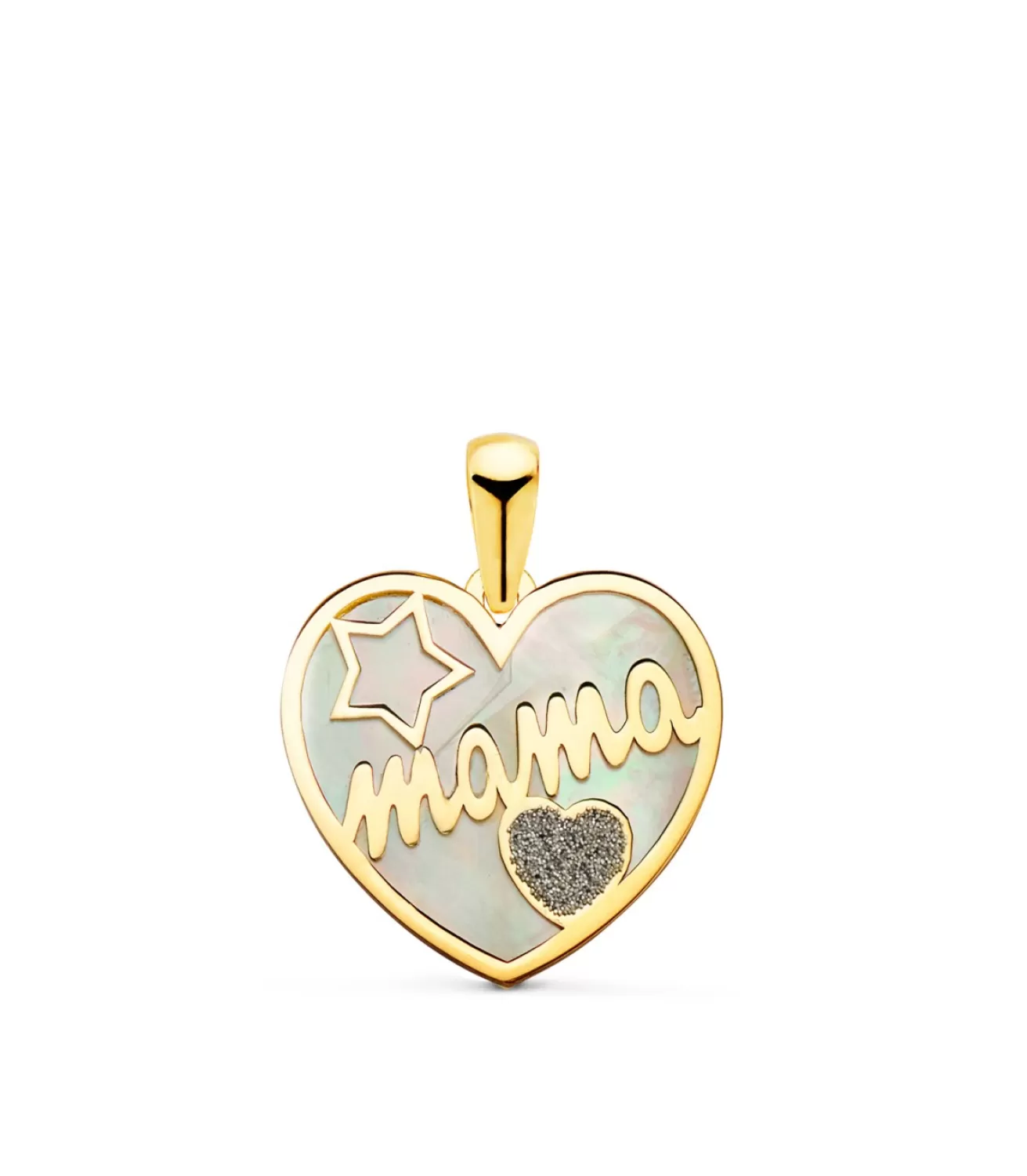 Colgante Mama Polvo De Diamante Oro 18K Corazon<Alda Joyeros Discount