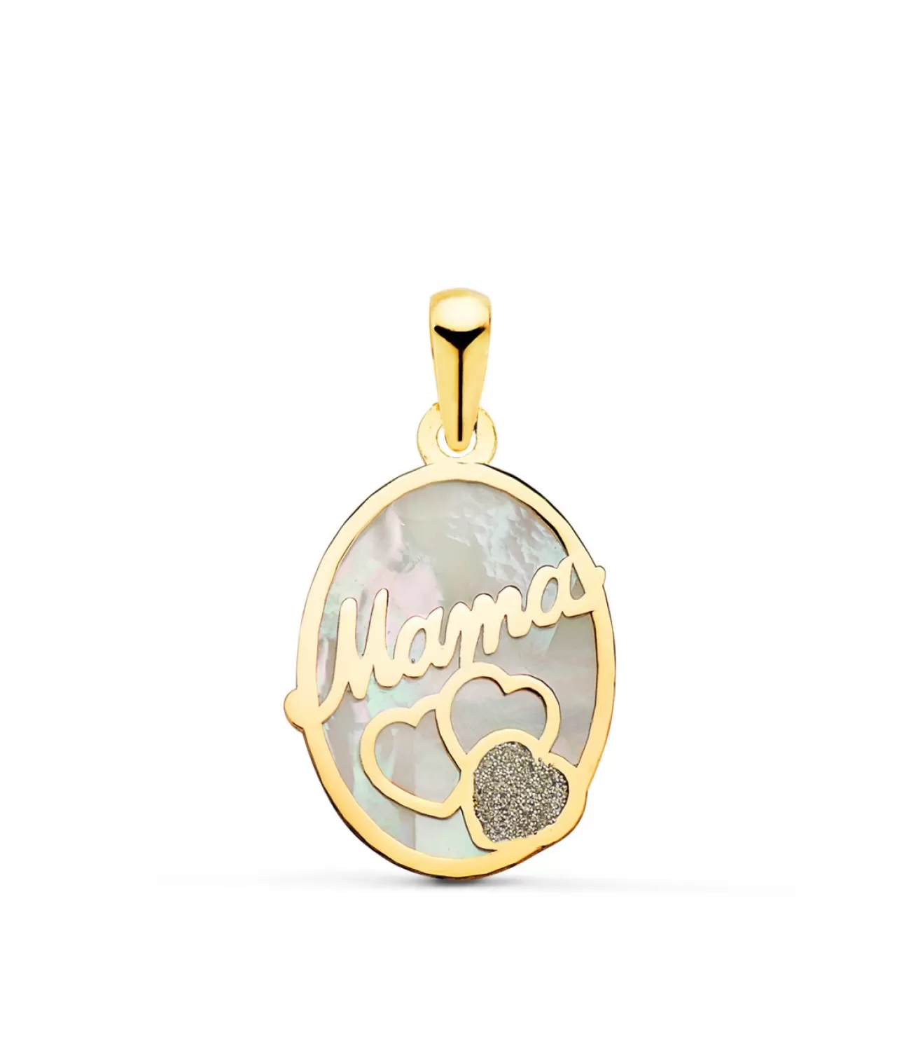 Colgante Mama Polvo De Diamante Oro 18K Oval<Alda Joyeros New