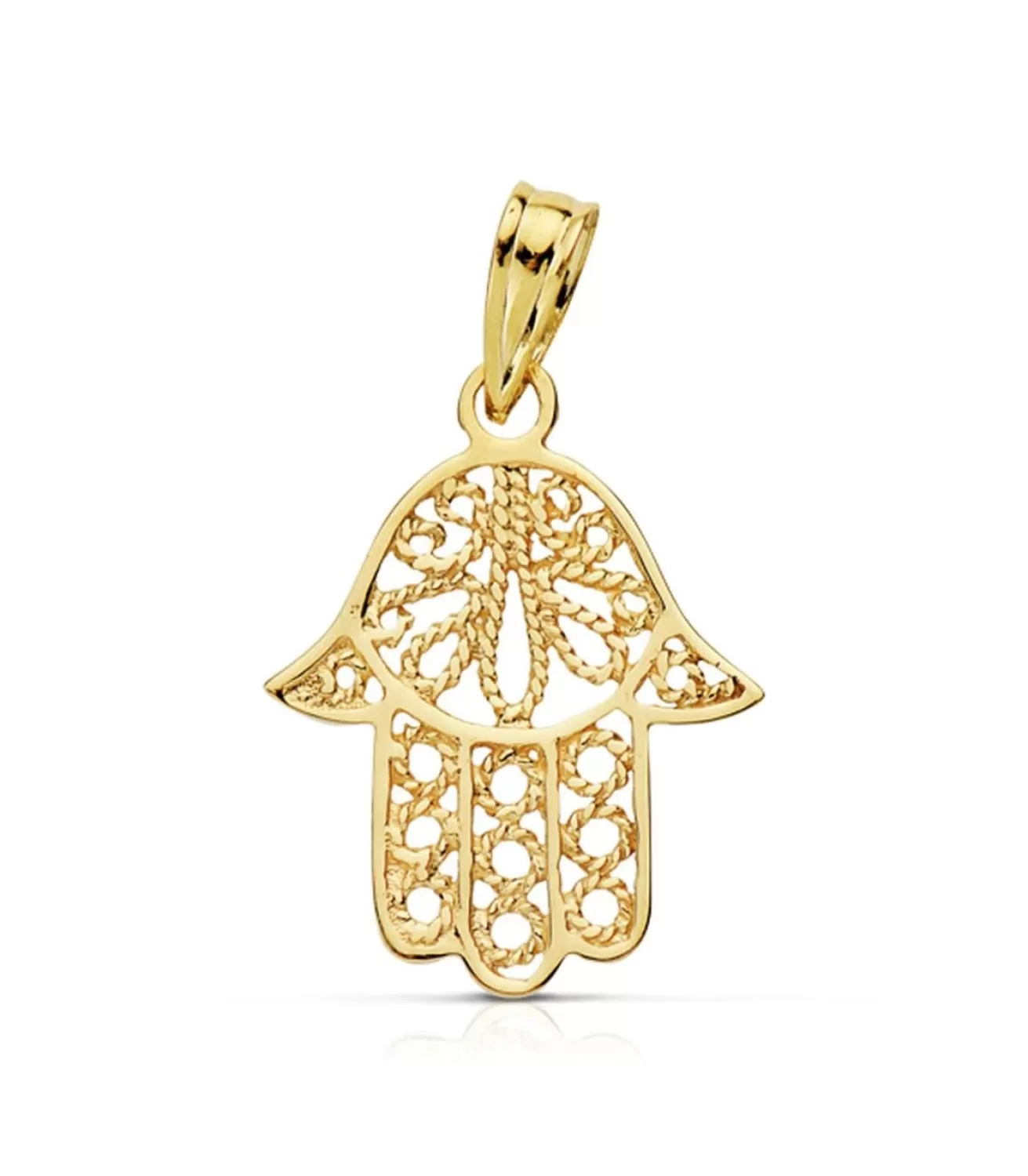 Colgante Mano De Fatima Oro Amarillo 18K 19Mm<Alda Joyeros New