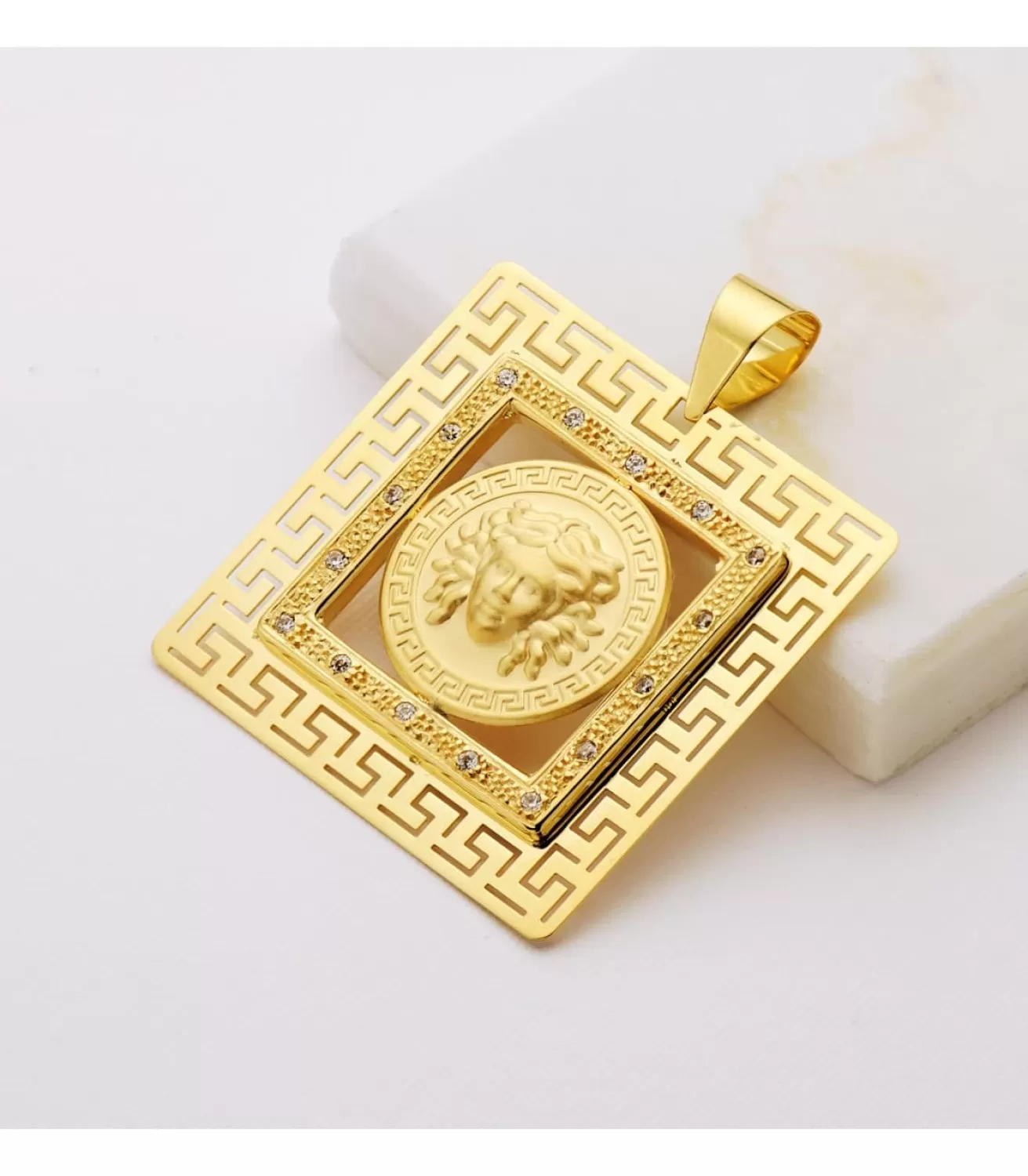 Colgante Medusa Marco Greca 37X37Mm<Alda Joyeros Best Sale