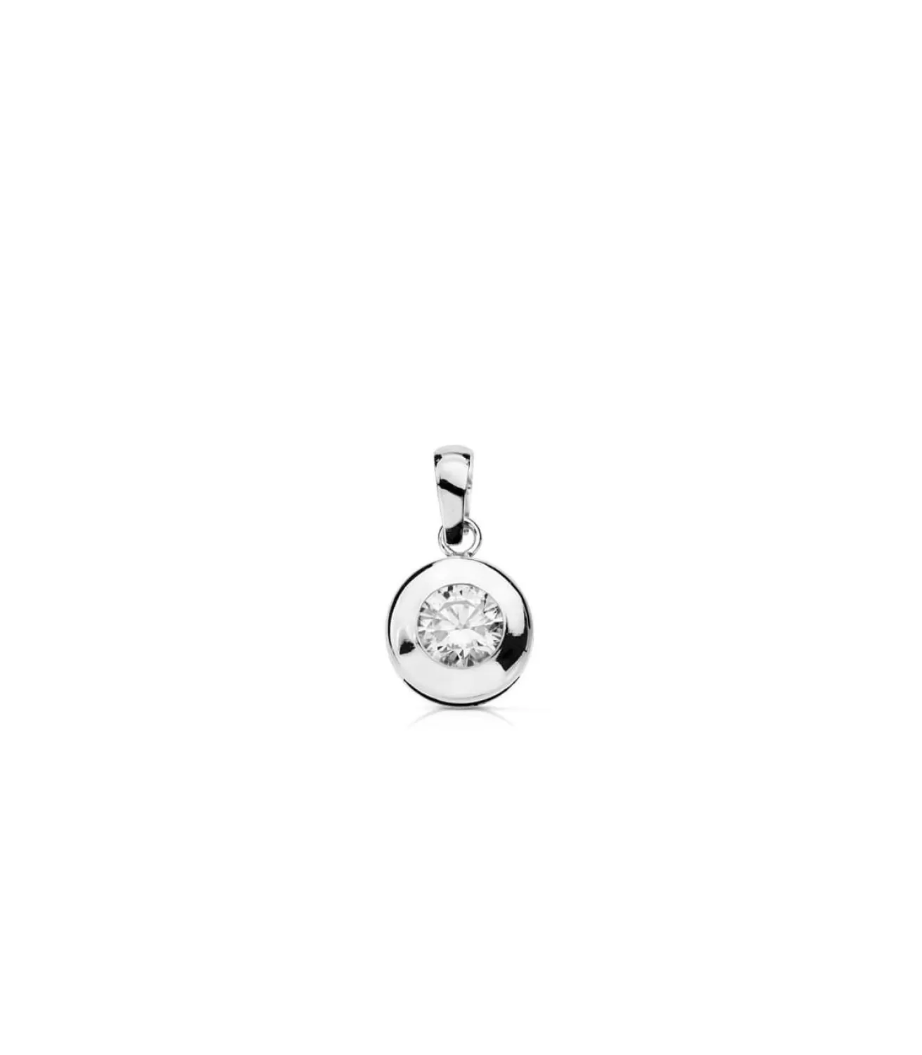 Colgante Mercedes 7 Mm Oro Blanco 18K<Alda Joyeros New