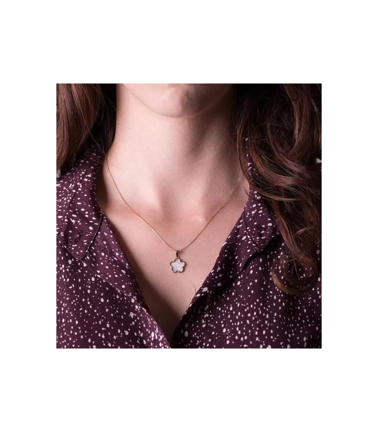 Colgante Mujer Flor Nacar Oro Amarillo 18 Ktes<Alda Joyeros Clearance