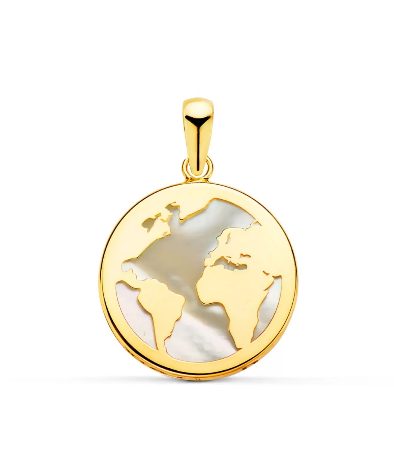 Colgante Mujer Oro 18 K Mundo Nacar 17 Mm<Alda Joyeros Hot
