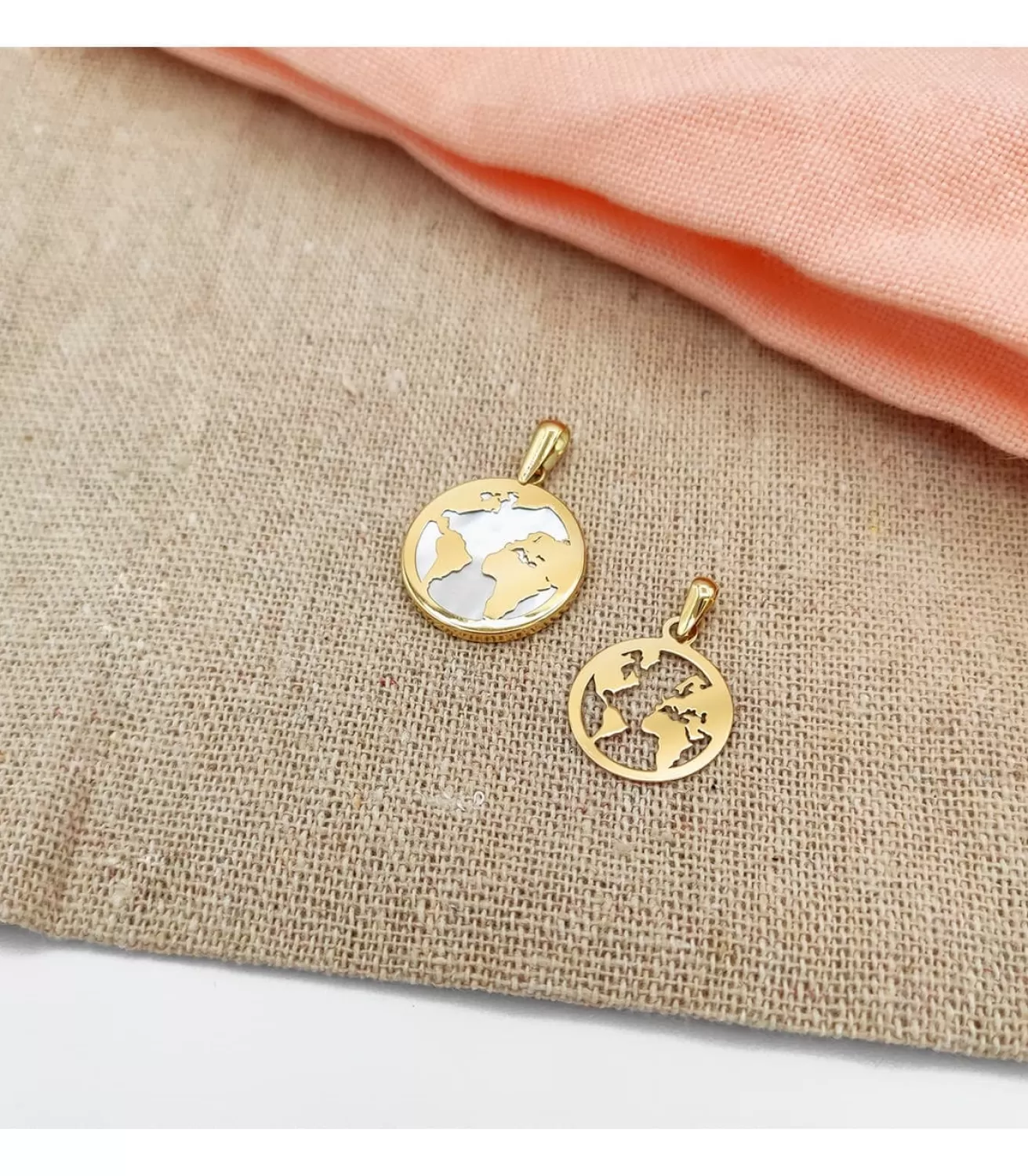 Colgante Mujer Oro 18 K Mundo Nacar 17 Mm<Alda Joyeros Hot