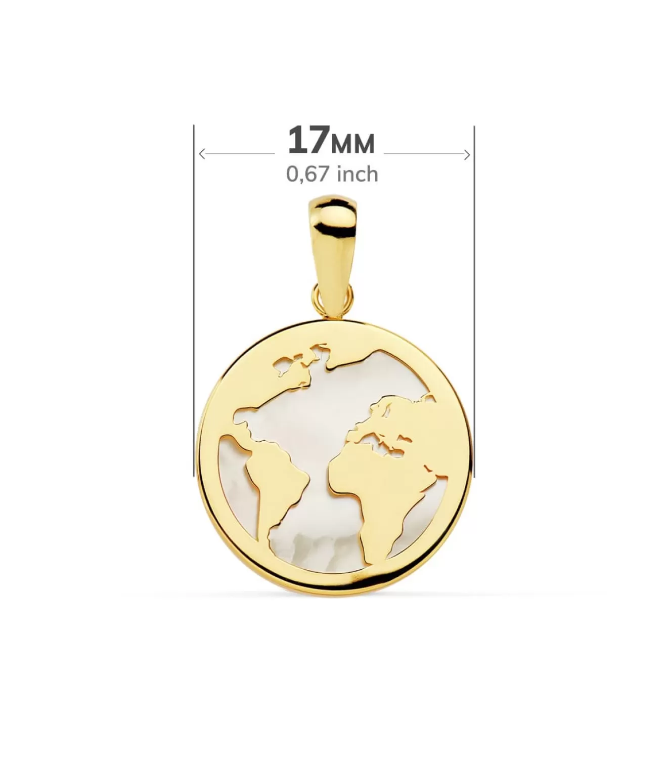 Colgante Mujer Oro 18 K Mundo Nacar 17 Mm<Alda Joyeros Hot