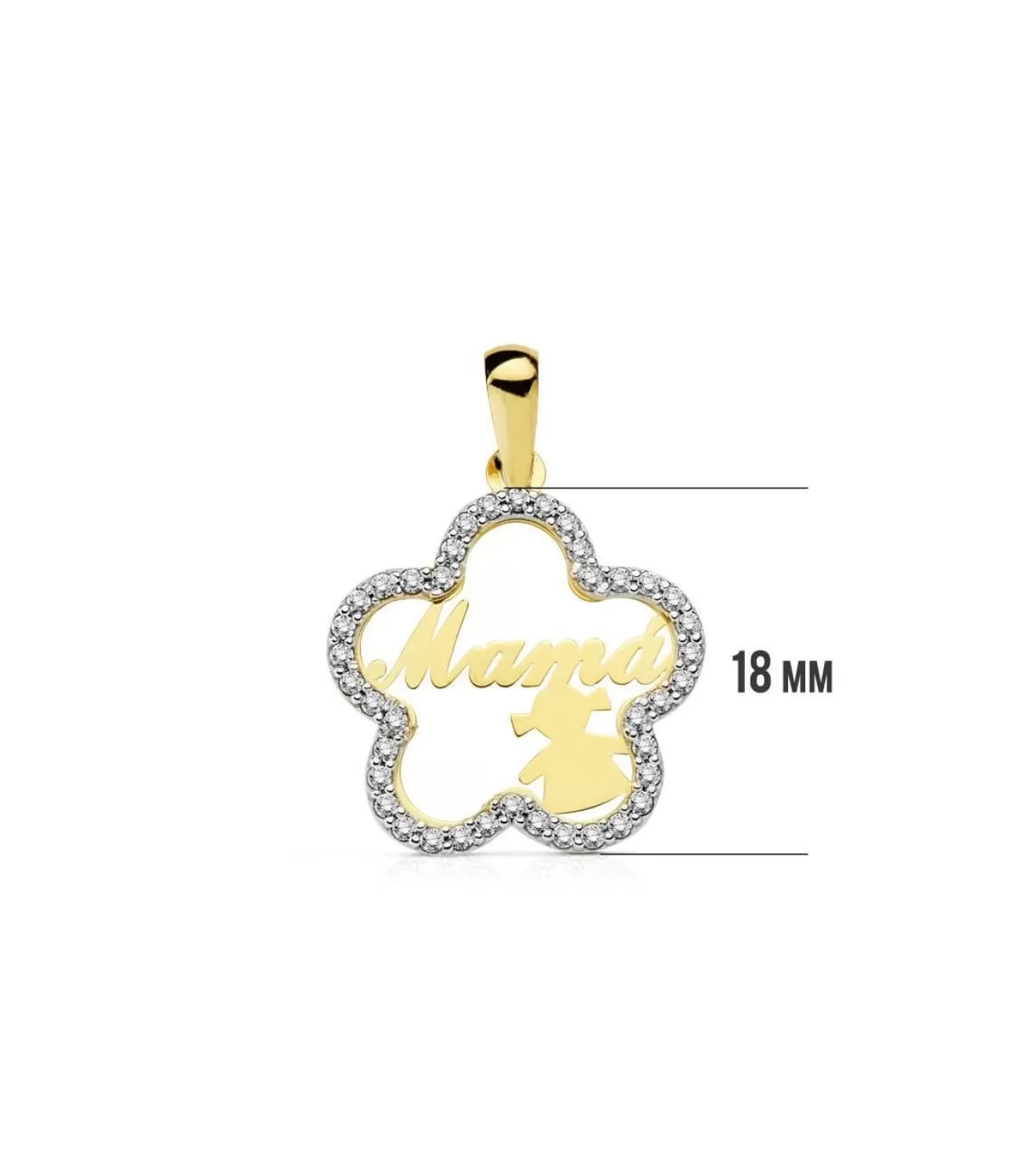 Colgante Mum Niña 18 Ktes<Alda Joyeros Best Sale