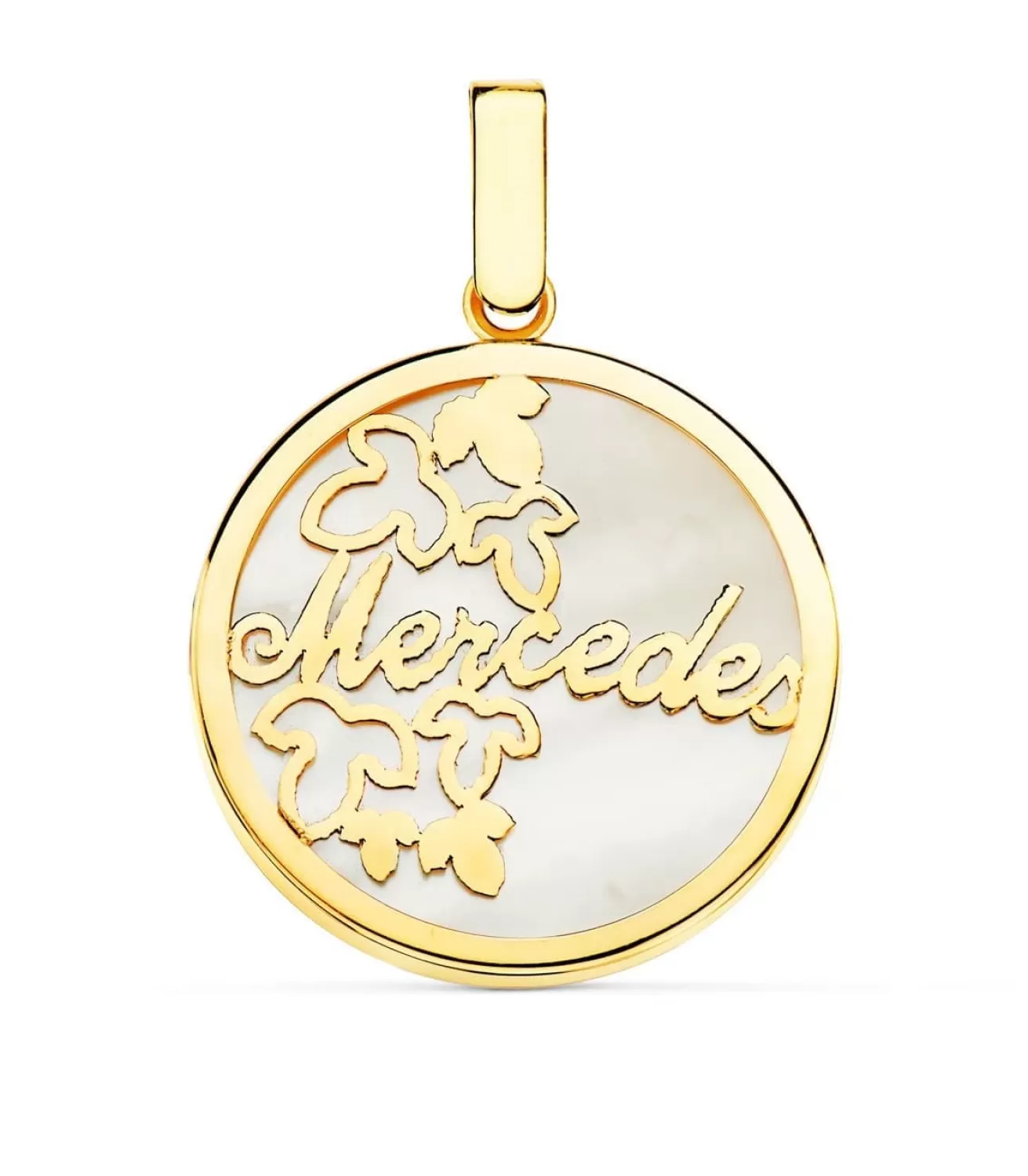 Colgante Nacar Nombre Personalizado Oro Amarillo 18K<Alda Joyeros Sale