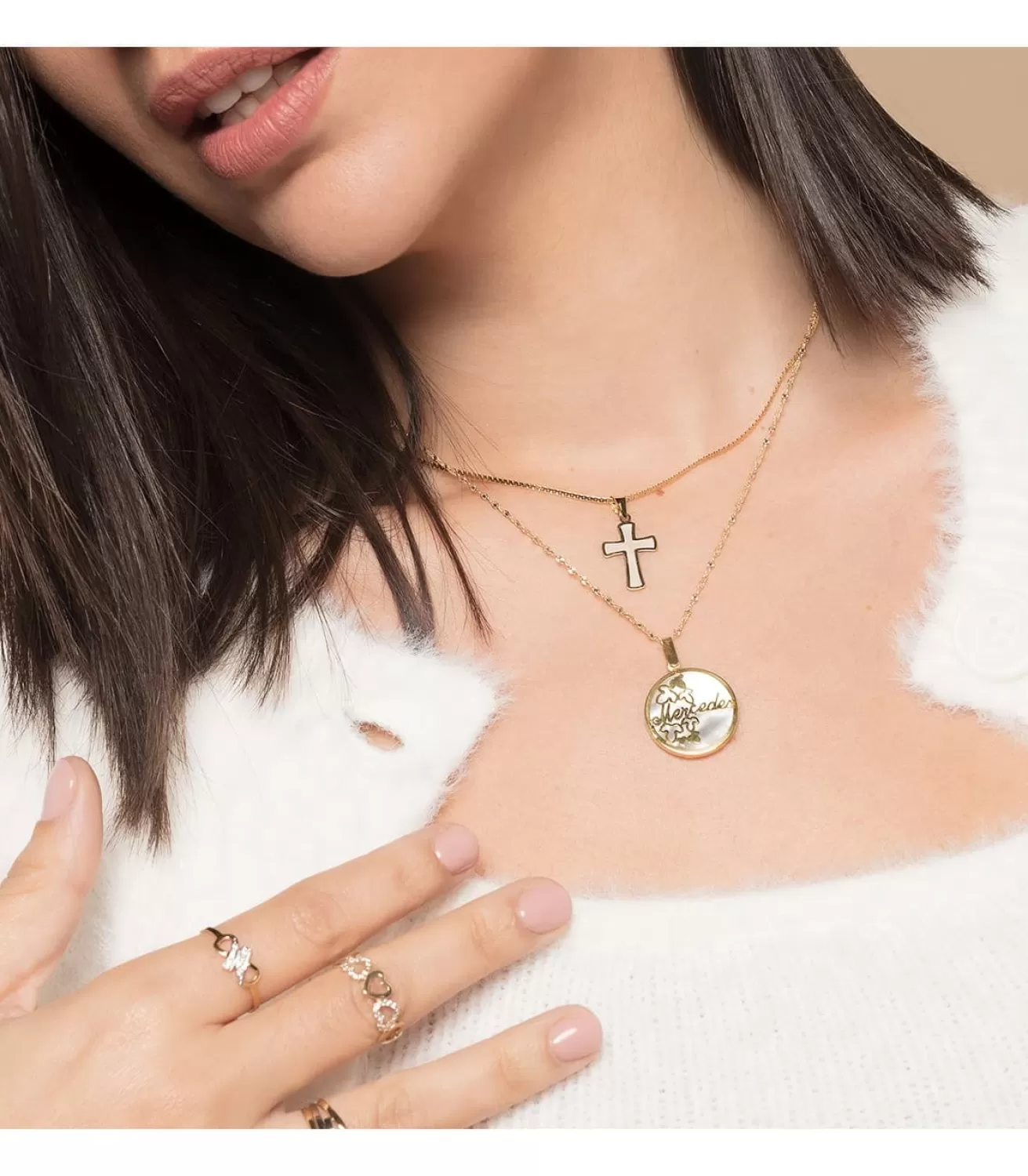 Colgante Nacar Nombre Personalizado Oro Amarillo 18K<Alda Joyeros Sale
